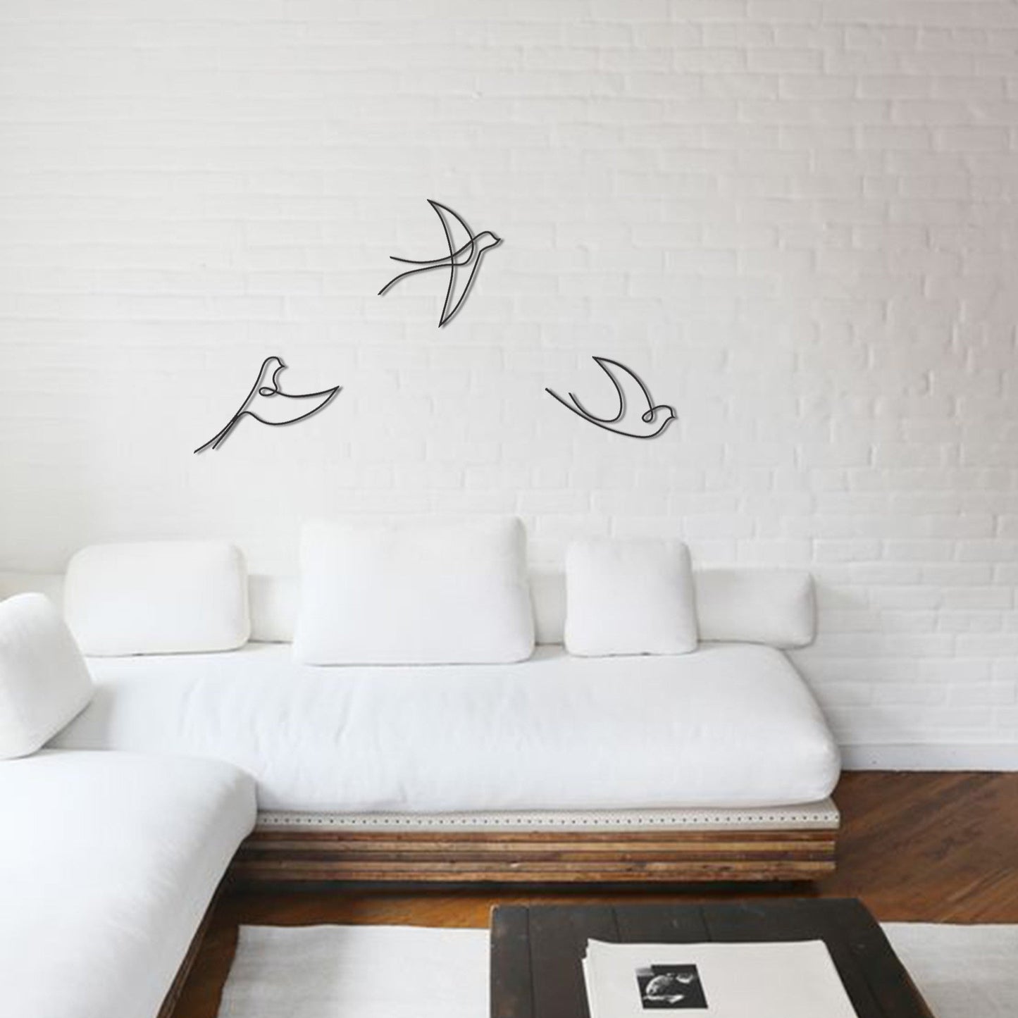 Gold Birds Metal Wall Art Set of 3 -WA052