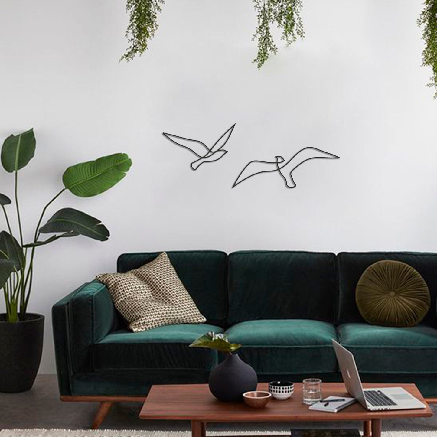 Minimal Birds Metal Set of 2 -WA054