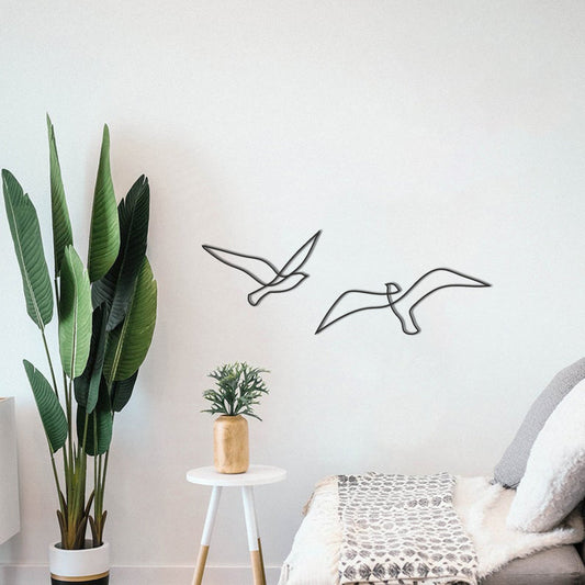 Minimal Birds Metal Set of 2 -WA054
