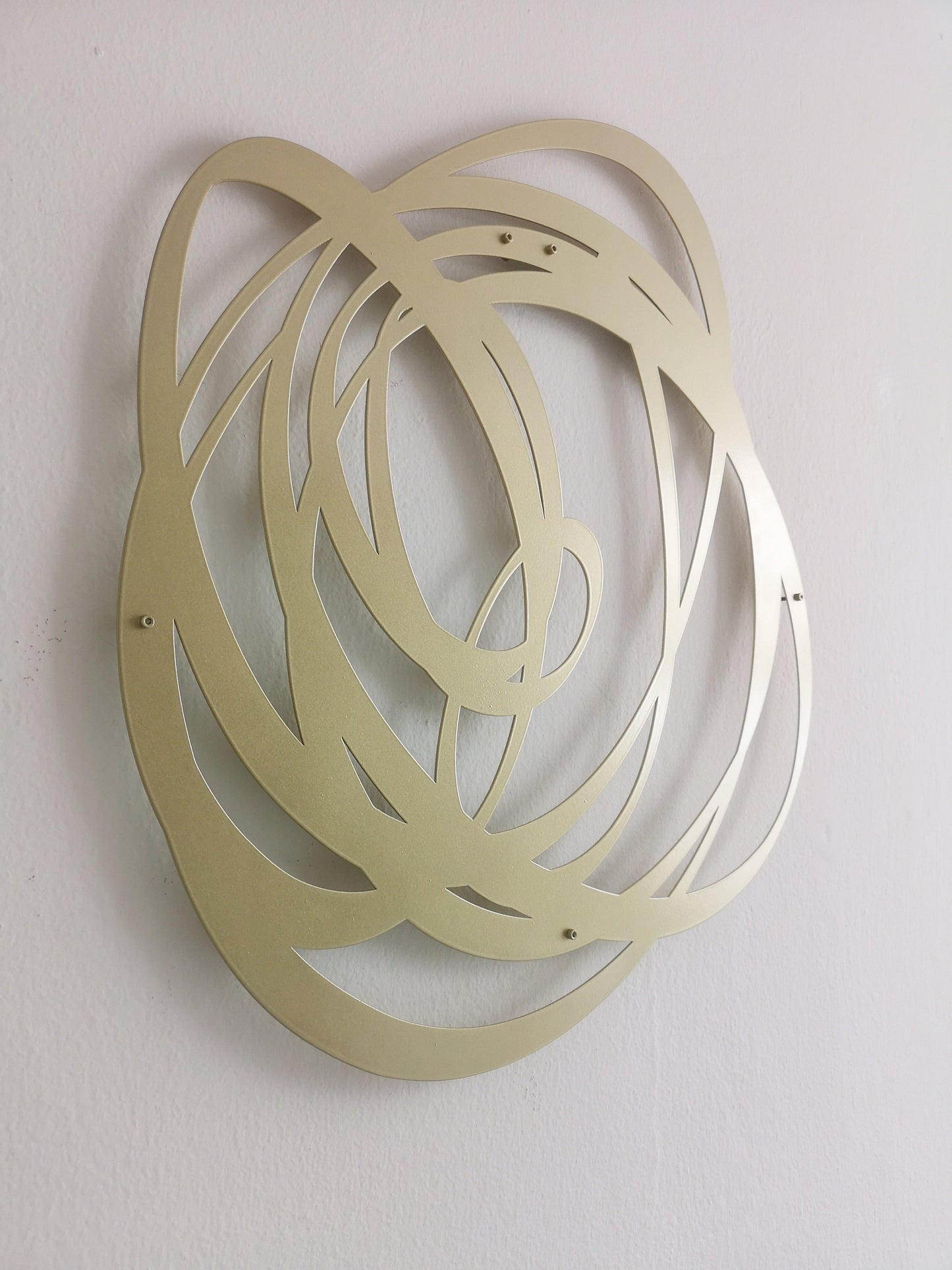 Gold Metal Sculpture, Mid-century Modern Art, Abstract Metal Wall Art, Contemporary Metal Sculpture, Living Room Wall Decor, Modern Office