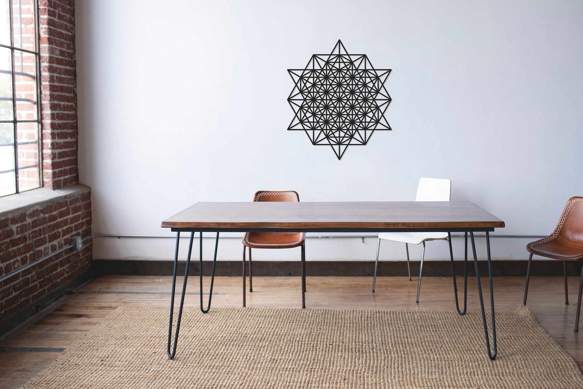 Tetrahedron Metal Wall Art - BlackIvyCraft