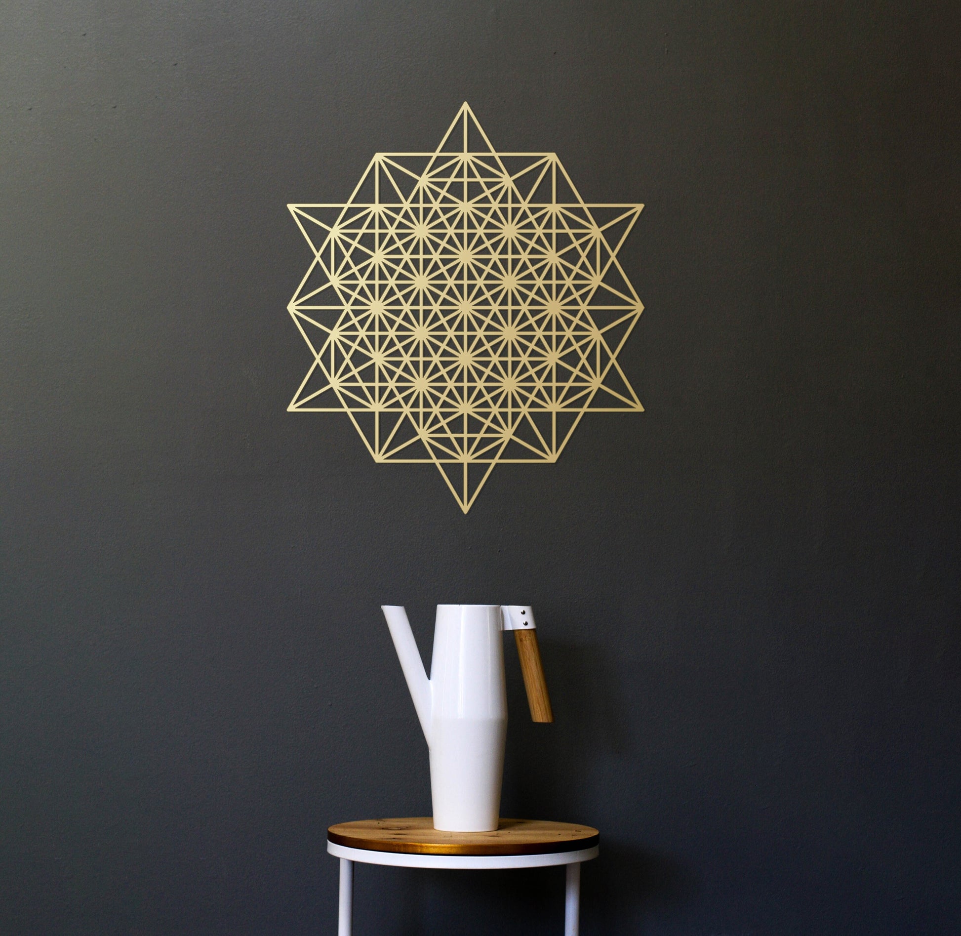 Tetrahedron Metal Wall Art - BlackIvyCraft