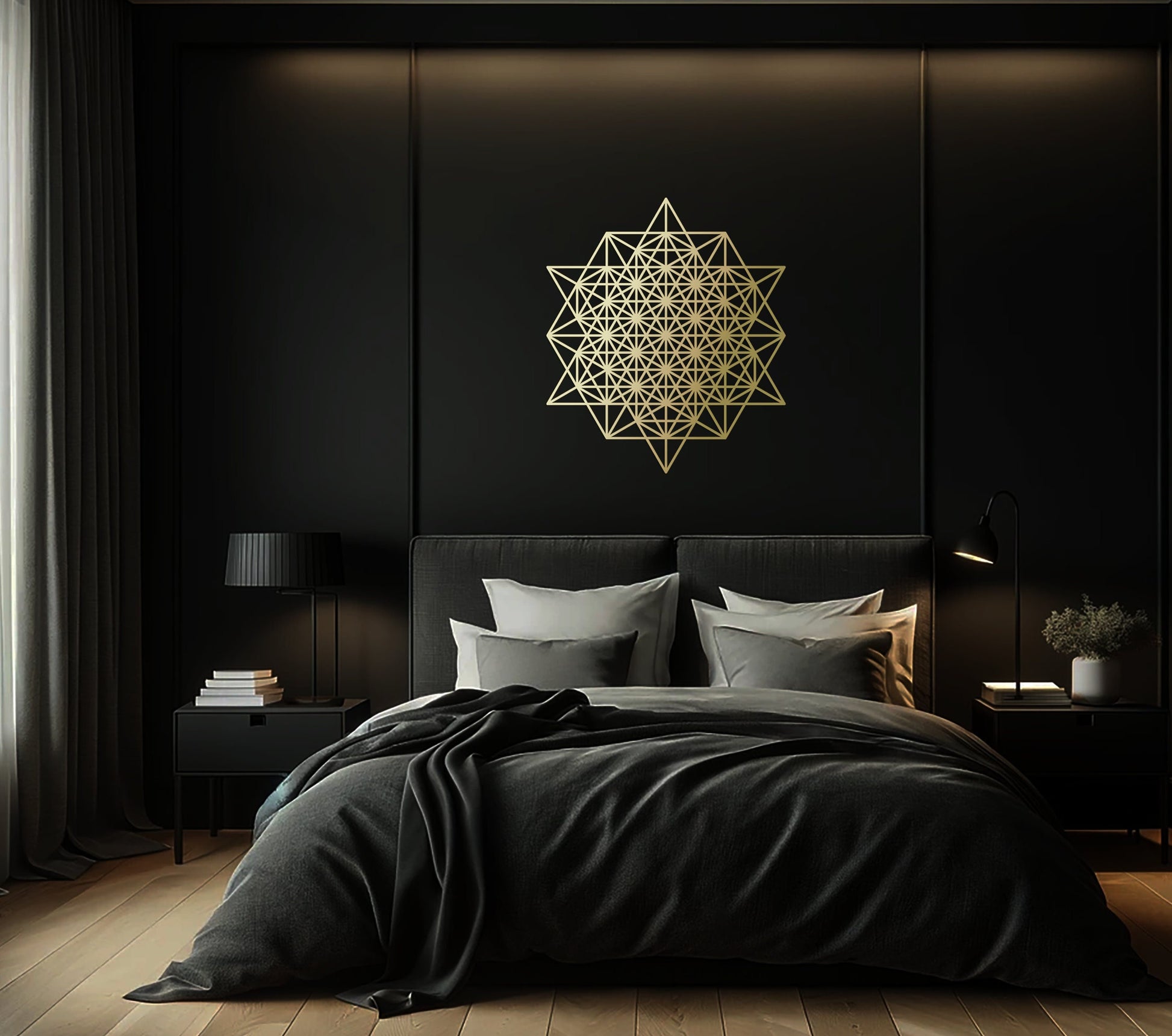 Tetrahedron Metal Wall Art - BlackIvyCraft