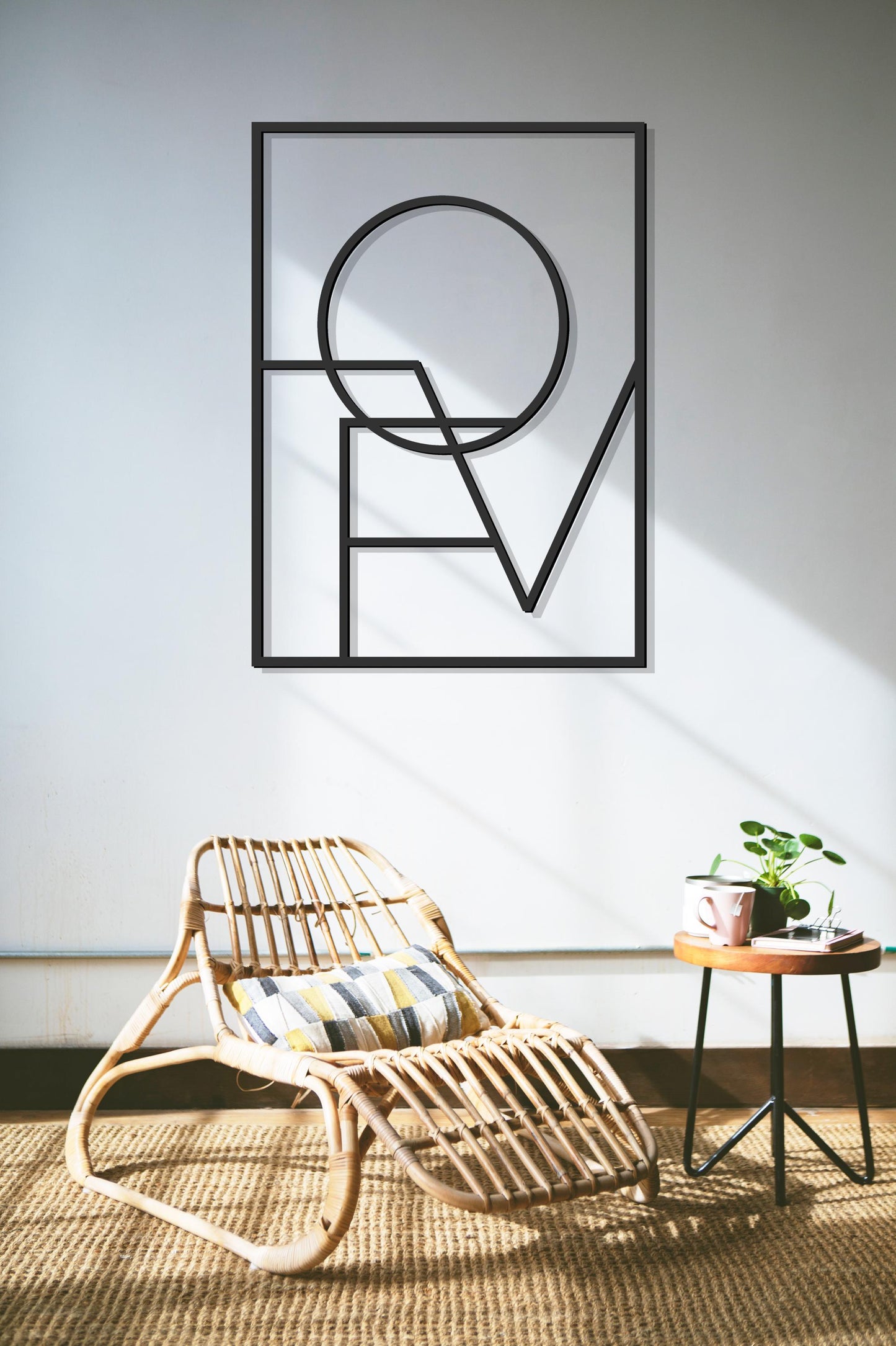 Metal Love Word Sign, Love Framed Wall Art, Abstract Art, Minimal Entryway Wall Decor, Wedding Venue Decoration - BlackIvyCraft