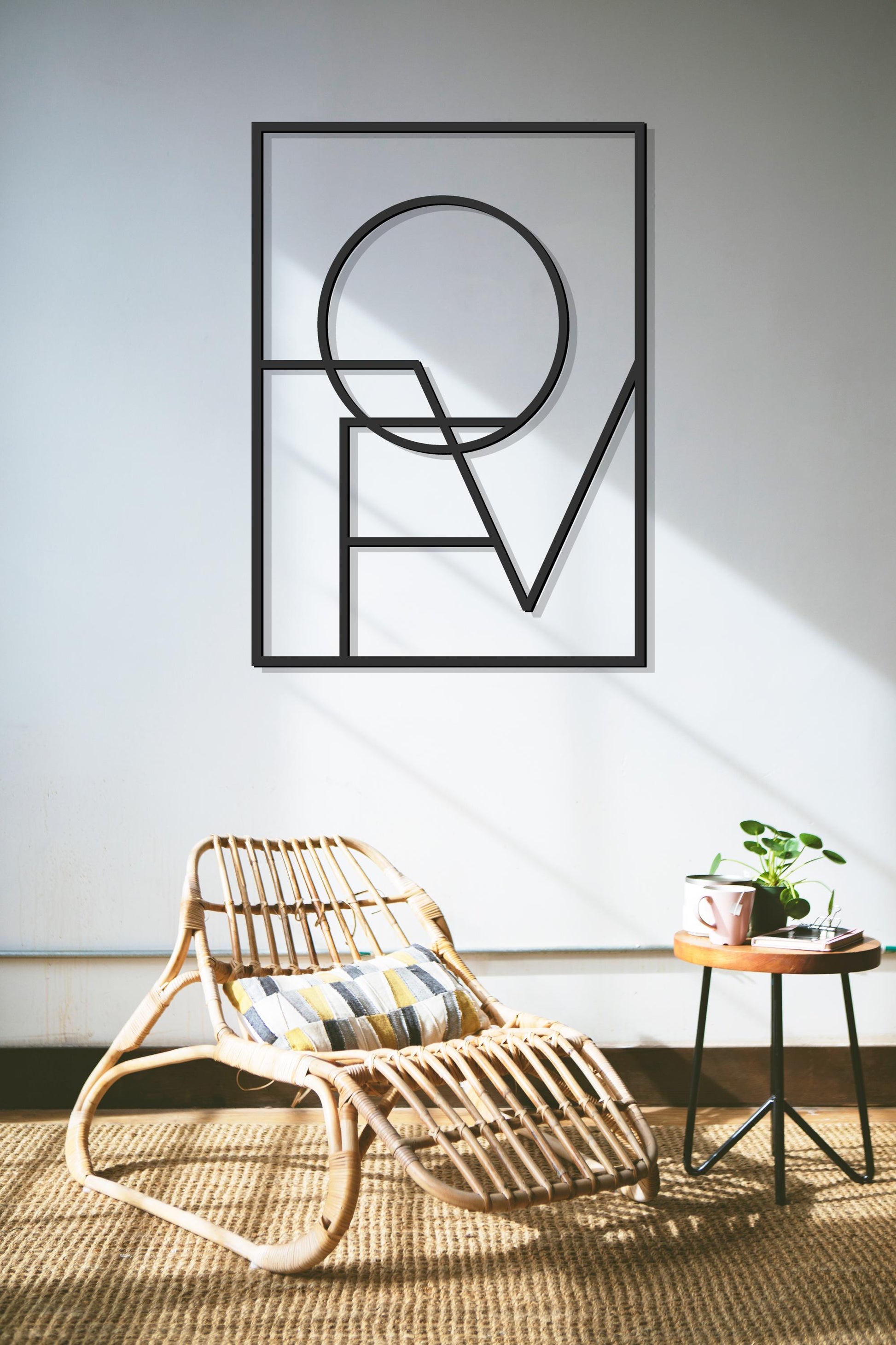 Metal Love Word Sign, Love Framed Wall Art, Abstract Art, Minimal Entryway Wall Decor, Wedding Venue Decoration - BlackIvyCraft