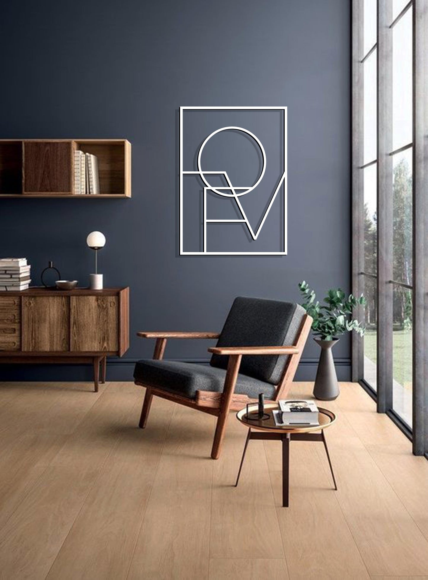 Metal Love Word Sign, Love Framed Wall Art, Abstract Art, Minimal Entryway Wall Decor, Wedding Venue Decoration - BlackIvyCraft