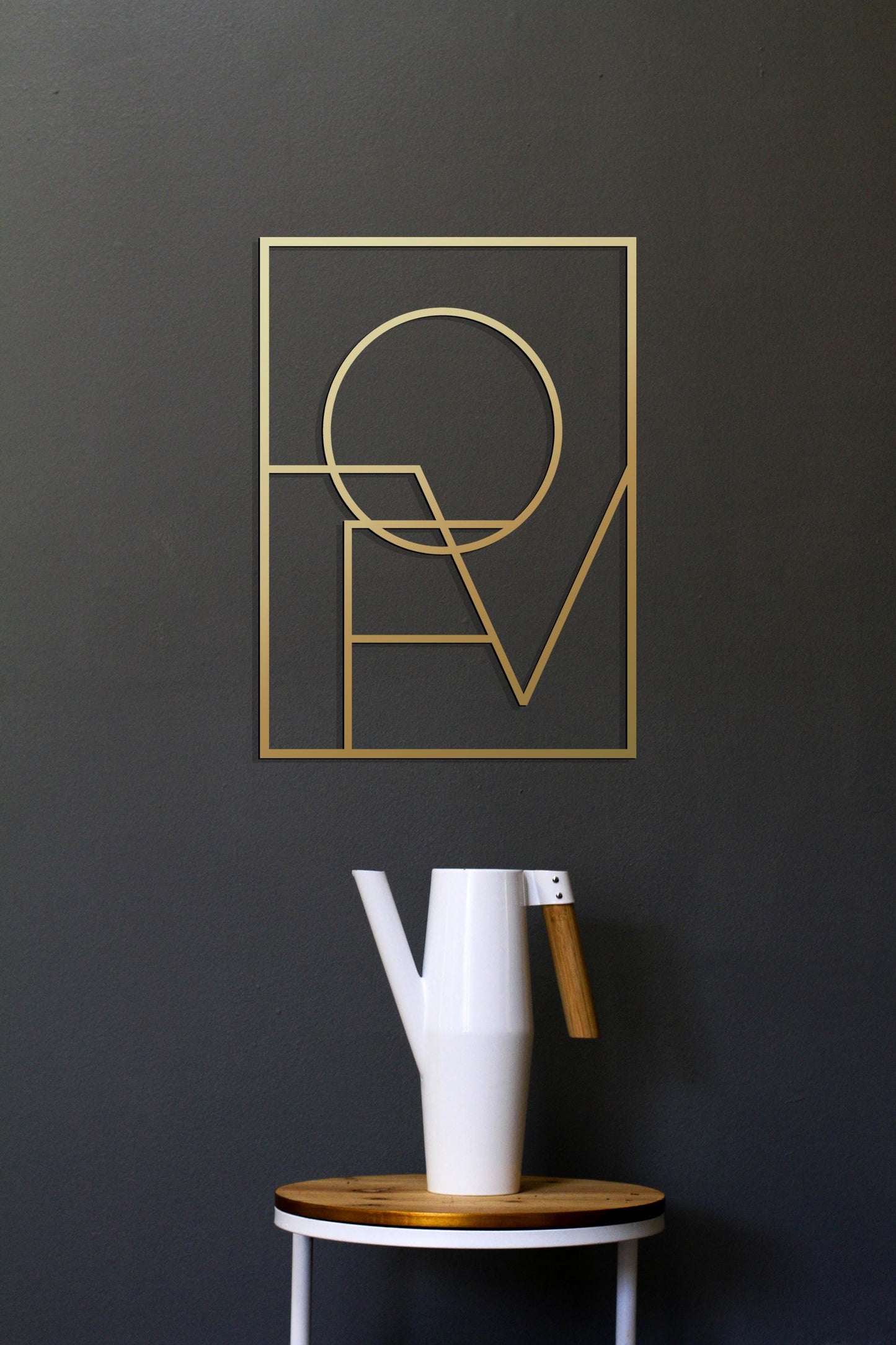 Metal Love Word Sign, Love Framed Wall Art, Abstract Art, Minimal Entryway Wall Decor, Wedding Venue Decoration - BlackIvyCraft