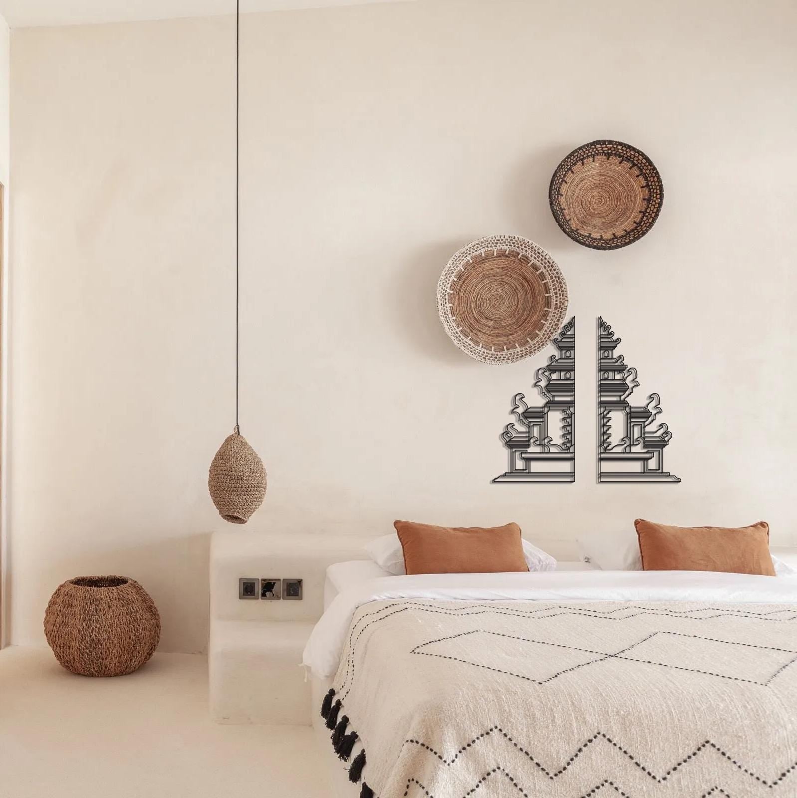 Balinese Temple Gate, Yoga Studio Metal Wall Art, Outdoor Metal Decor, Gate of Heaven Art, Home Entrance Sign - BlackIvyCraft