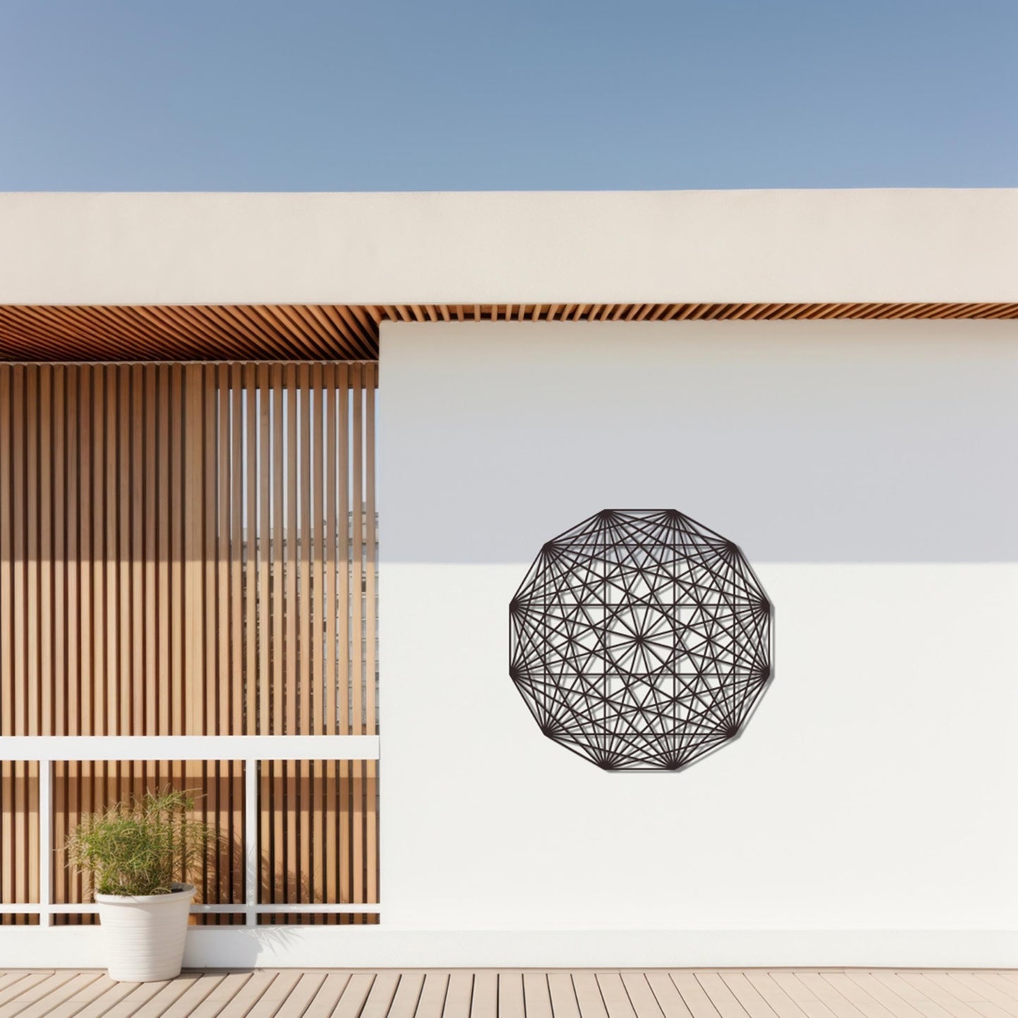 Sacred Equilibrium Metal Wall Art, Meditation Decor, Sacred Geometry Decor, Yoga Teacher Gift, Modern Mandala Wall Art - BlackIvyCraft