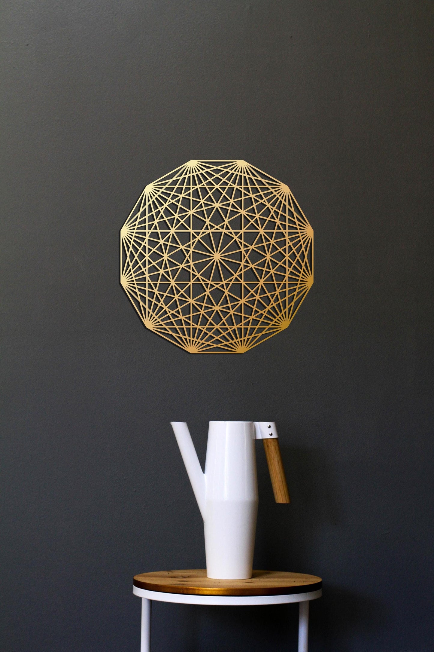 Sacred Equilibrium Metal Wall Art, Meditation Decor, Sacred Geometry Decor, Yoga Teacher Gift, Modern Mandala Wall Art - BlackIvyCraft