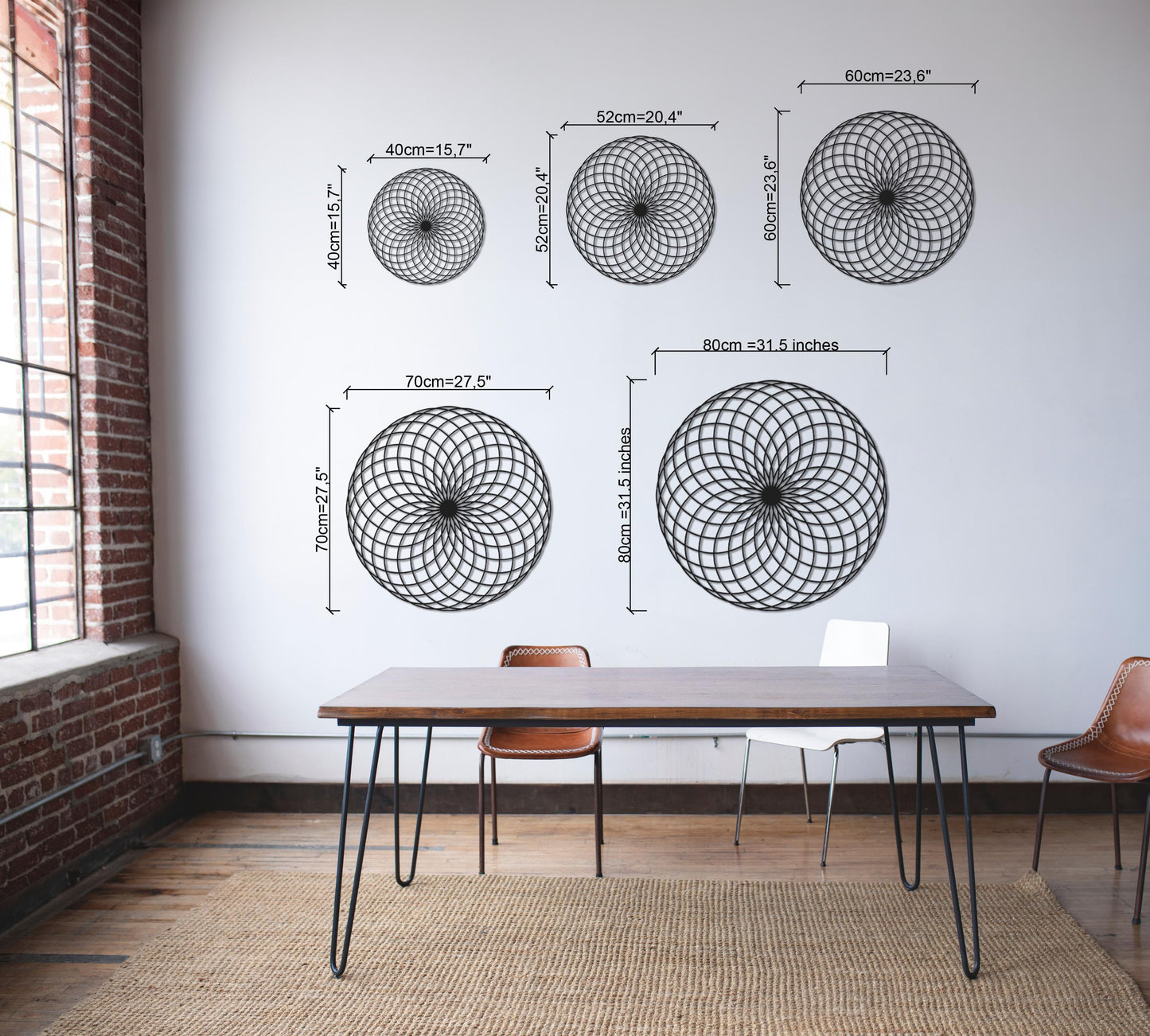 Torus Yantra Metal Wall Art - BlackIvyCraft