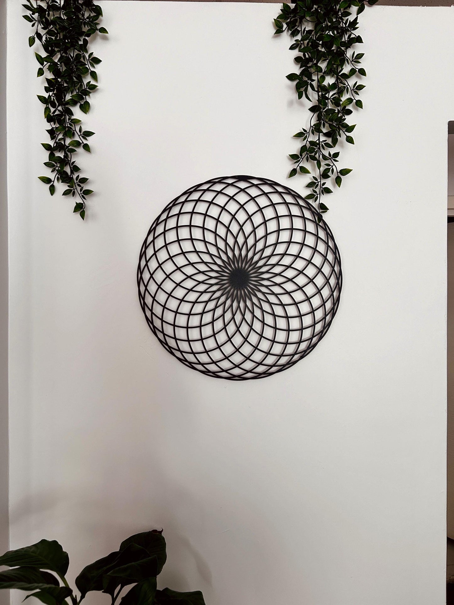 Lotus Of Life Metal Wall Art, Gold Wall Decor, Torus Yantra, Sacred Geometry Wall Hangings, Modern Mandala Wall Art, Yoga Studio Art - BlackIvyCraft