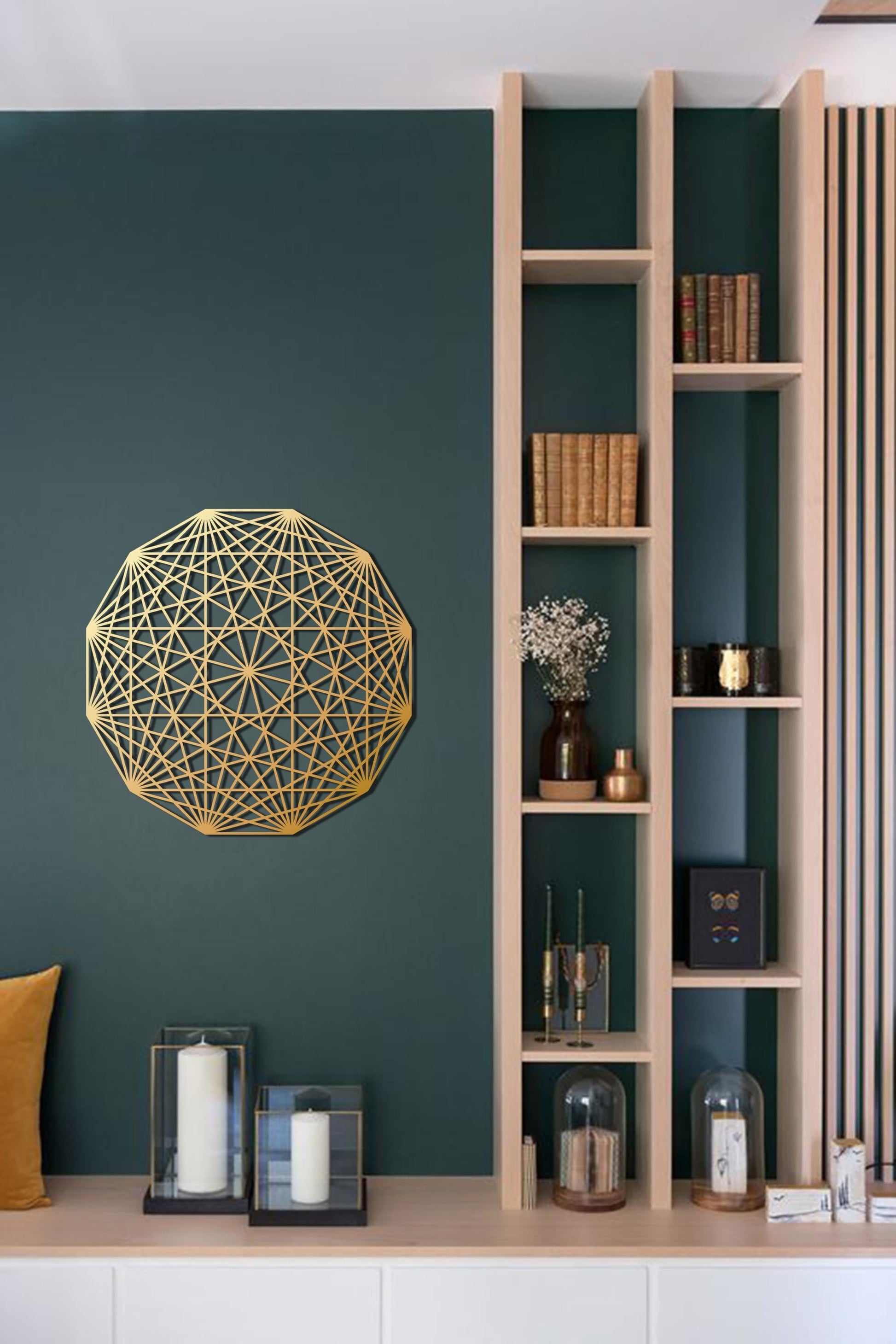 Sacred Equilibrium Metal Wall Art, Meditation Decor, Sacred Geometry Decor, Yoga Teacher Gift, Modern Mandala Wall Art - BlackIvyCraft