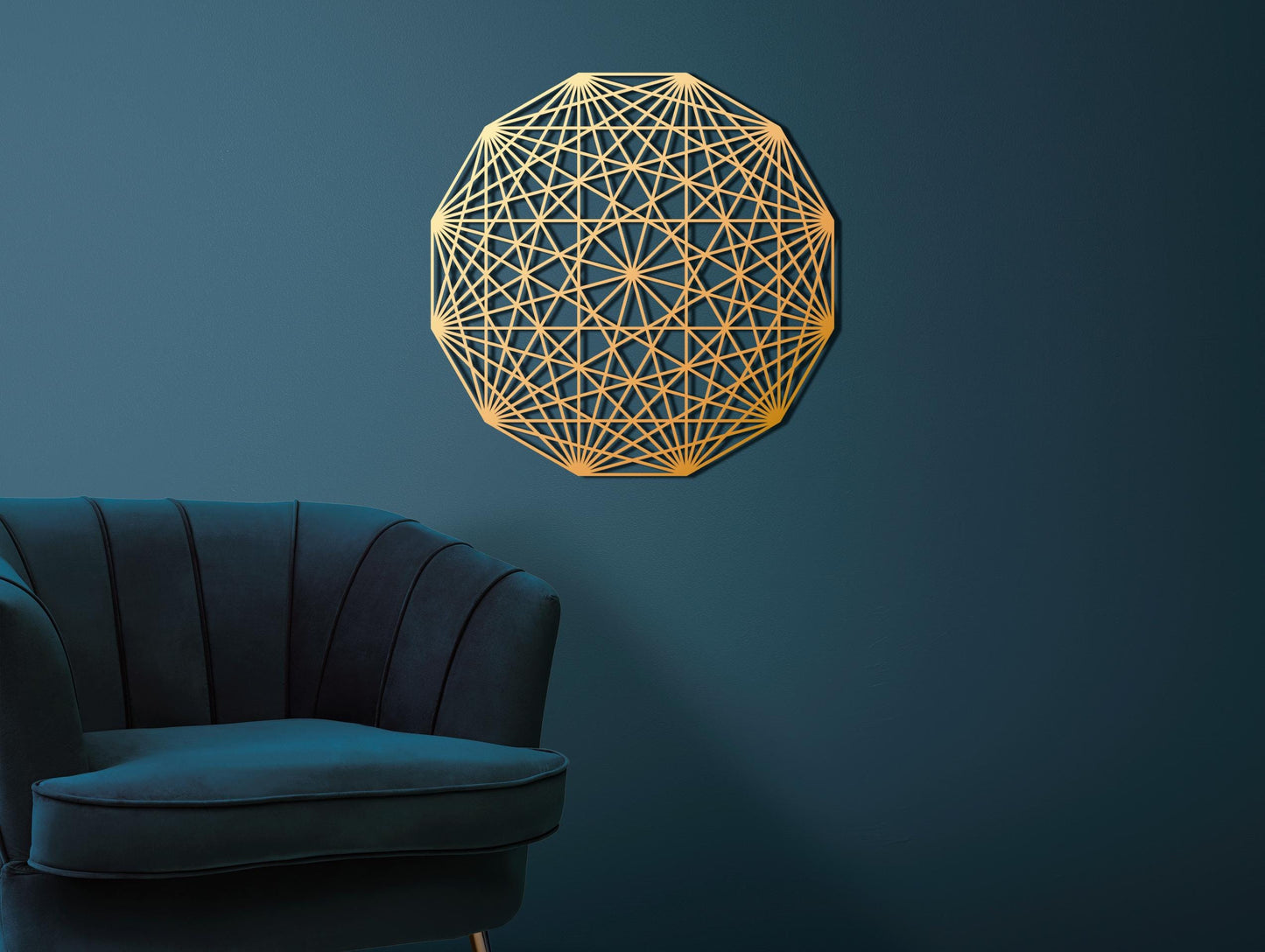 Sacred Equilibrium Metal Wall Art, Meditation Decor, Sacred Geometry Decor, Yoga Teacher Gift, Modern Mandala Wall Art - BlackIvyCraft