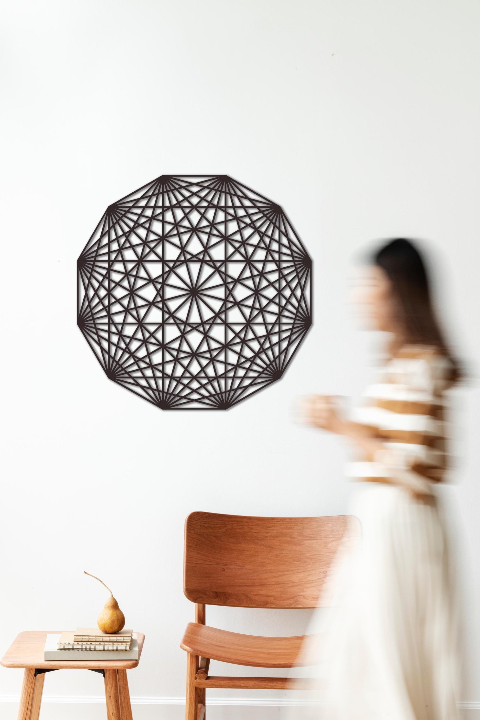 Sacred Equilibrium Metal Wall Art, Meditation Decor, Sacred Geometry Decor, Yoga Teacher Gift, Modern Mandala Wall Art - BlackIvyCraft