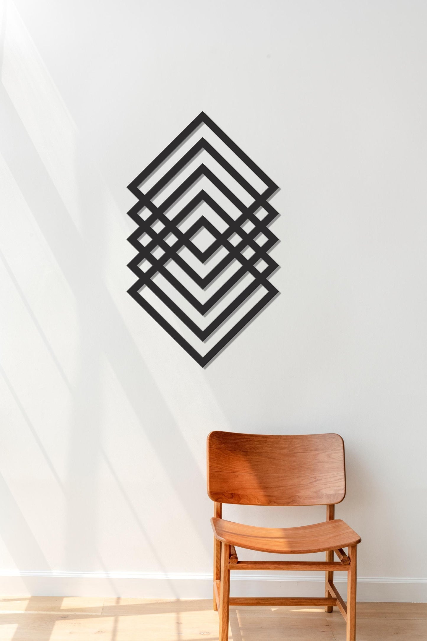 Geometric Metal Wall Art, Large Triangle Sign, Minimal Office Wall Decor, Luxury Wall Art, Abstract Shapes Art - BlackIvyCraft