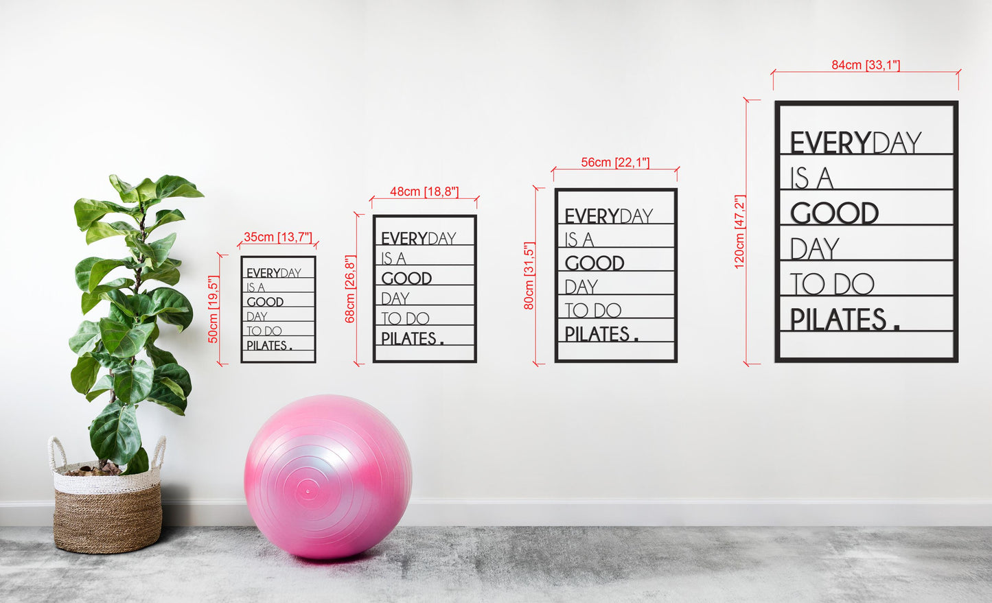 Pilates Metal Wall Art, Pilates Studio Sign, Fitness Studio Decor, Gym Motivation Wall Art - BlackIvyCraft