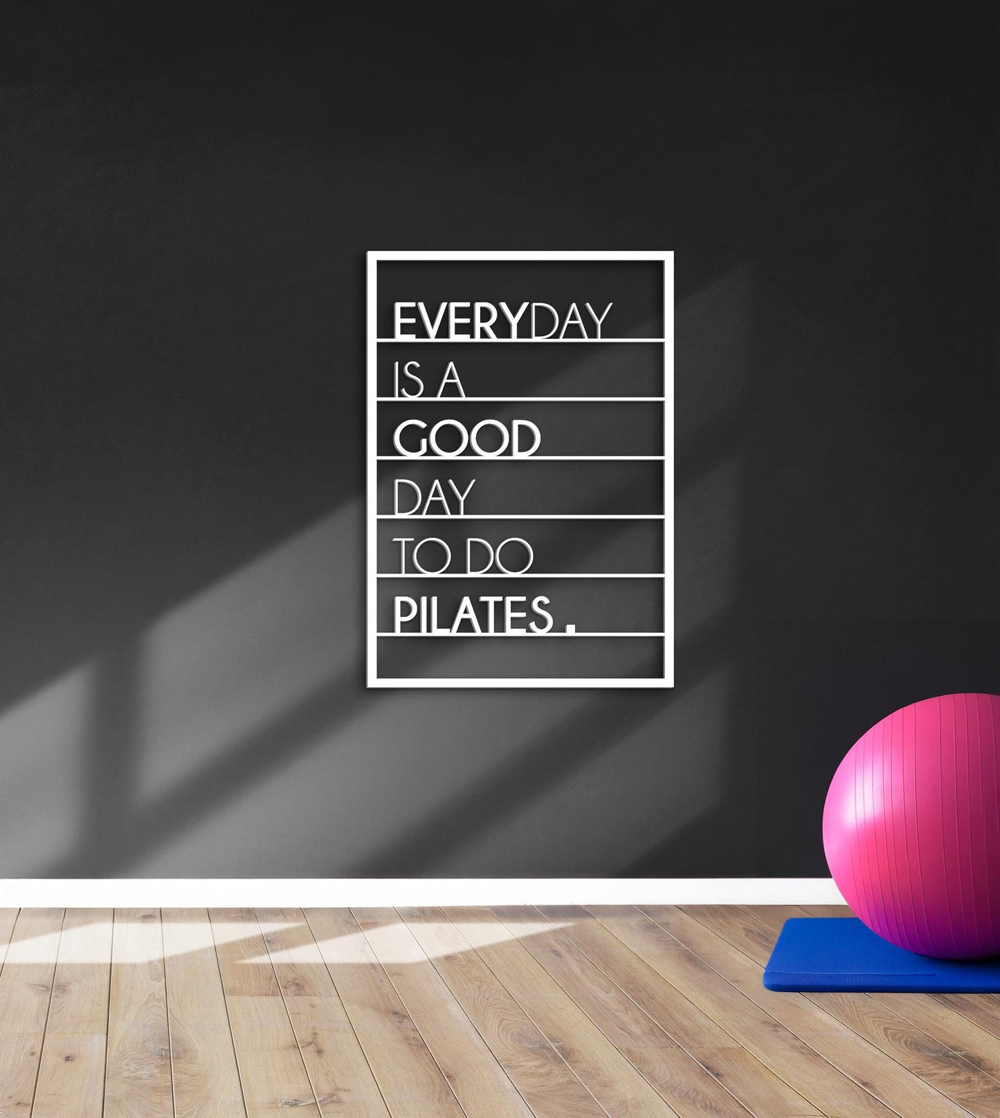 Pilates Metal Wall Art, Pilates Studio Sign, Fitness Studio Decor, Gym Motivation Wall Art - BlackIvyCraft