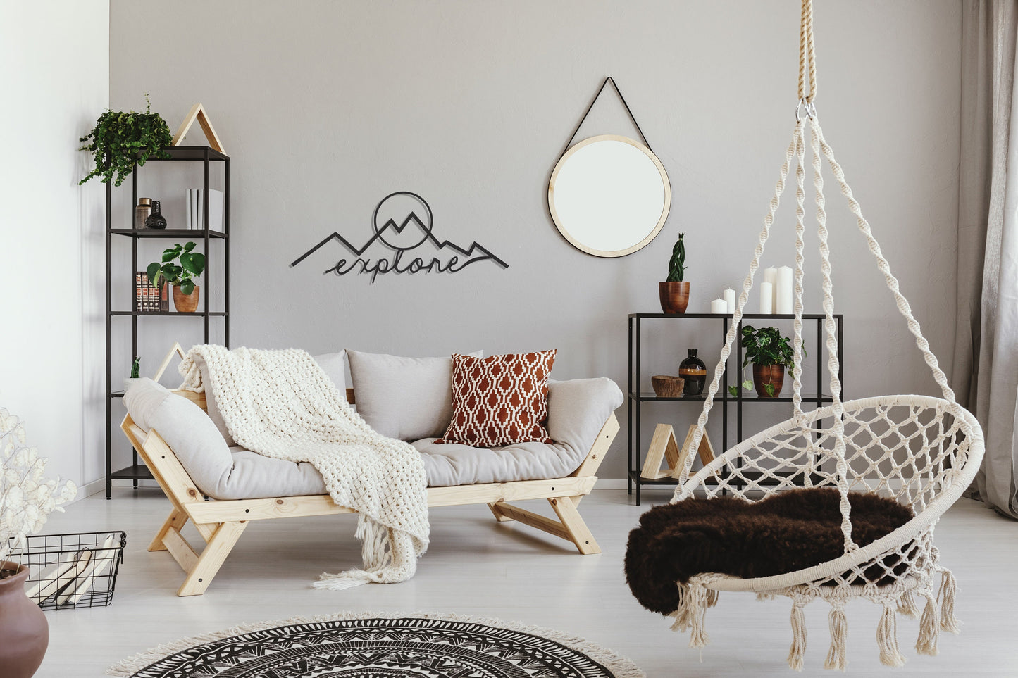 Mountain Metal Wall Art, Traveler Home Decor, Gift For Travelers,Living-room Wall Hangings, Birthday Gift