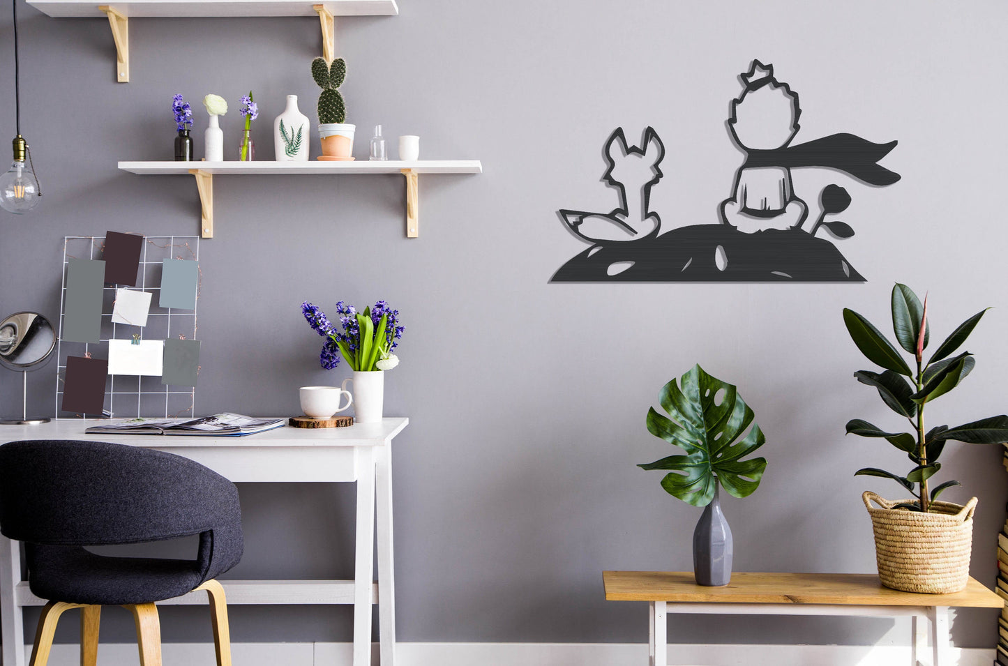 The Little Prince Metal Wall Art - BlackIvyCrafts