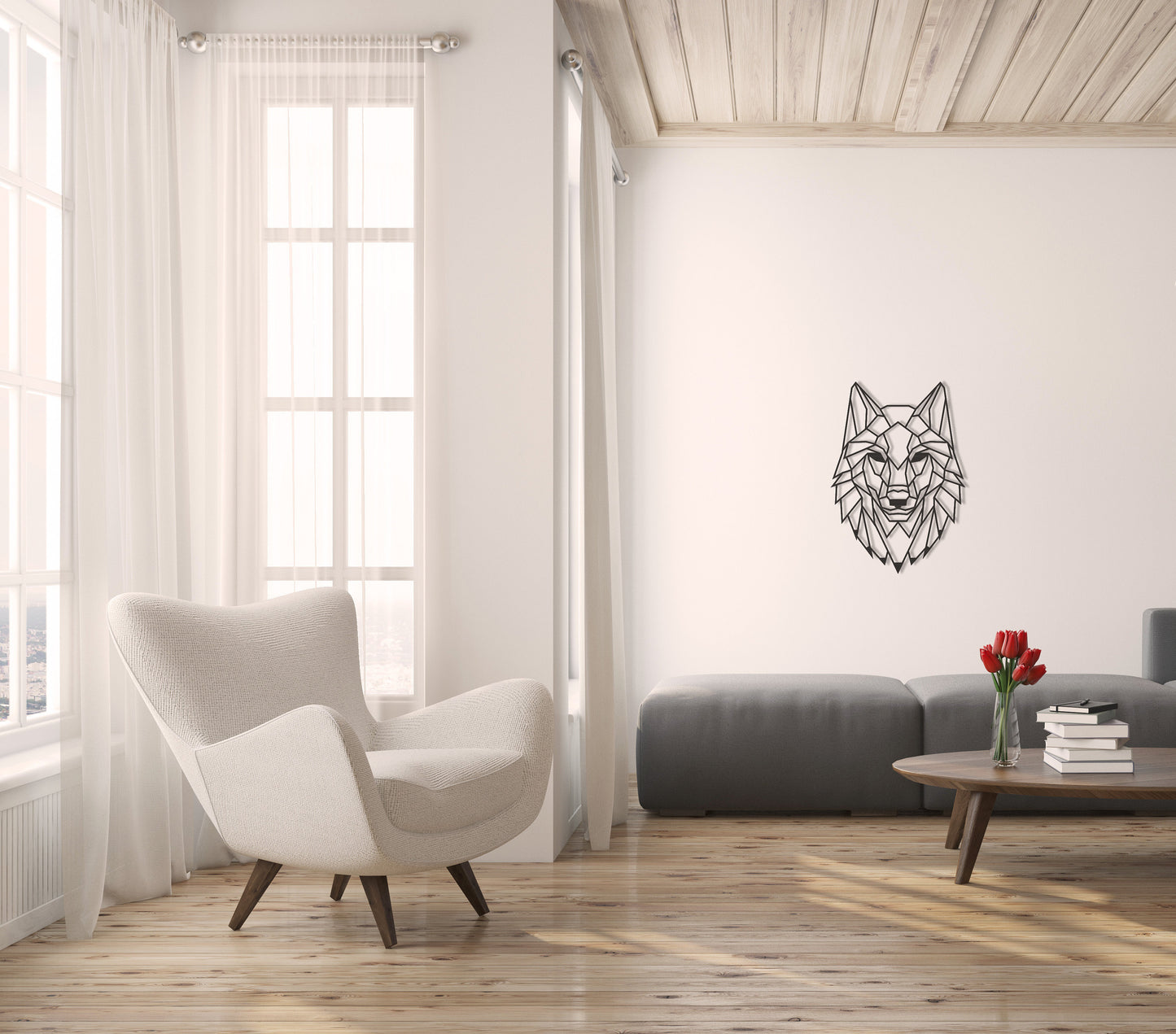 Wolf Metal Wall Art - BlackIvyCrafts