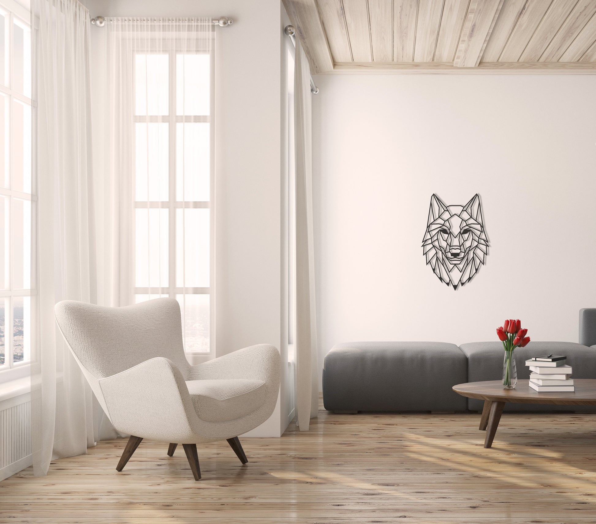 Wolf Metal Wall Art - BlackIvyCrafts