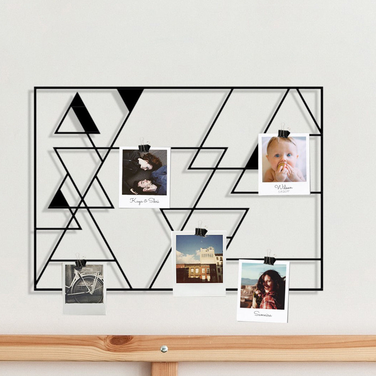 Triangle Geometric Metal Photoholder - BlackIvyCrafts