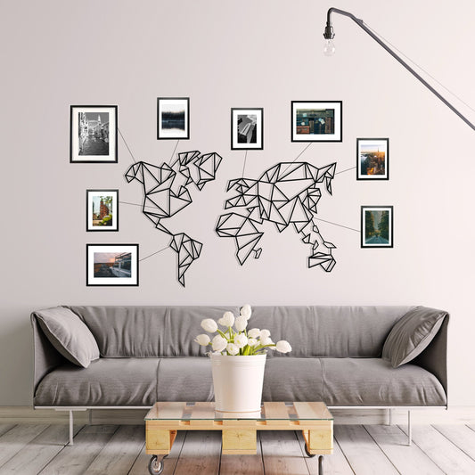 Large Metal World Map - BlackIvyCrafts