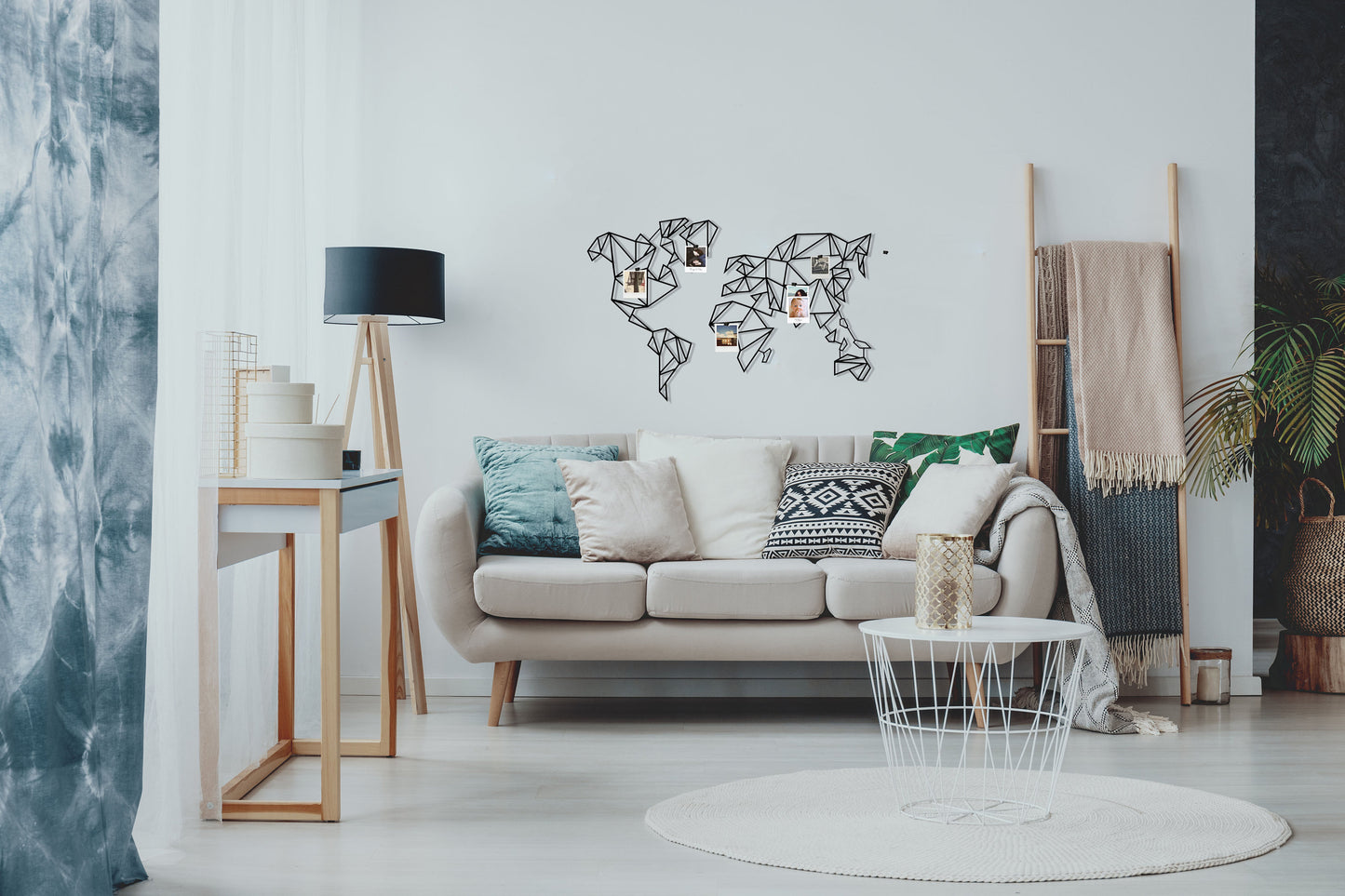 Large Metal World Map - BlackIvyCrafts