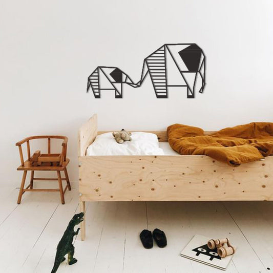 Elephant Family Metal Wall Decor - BlackIvyCrafts