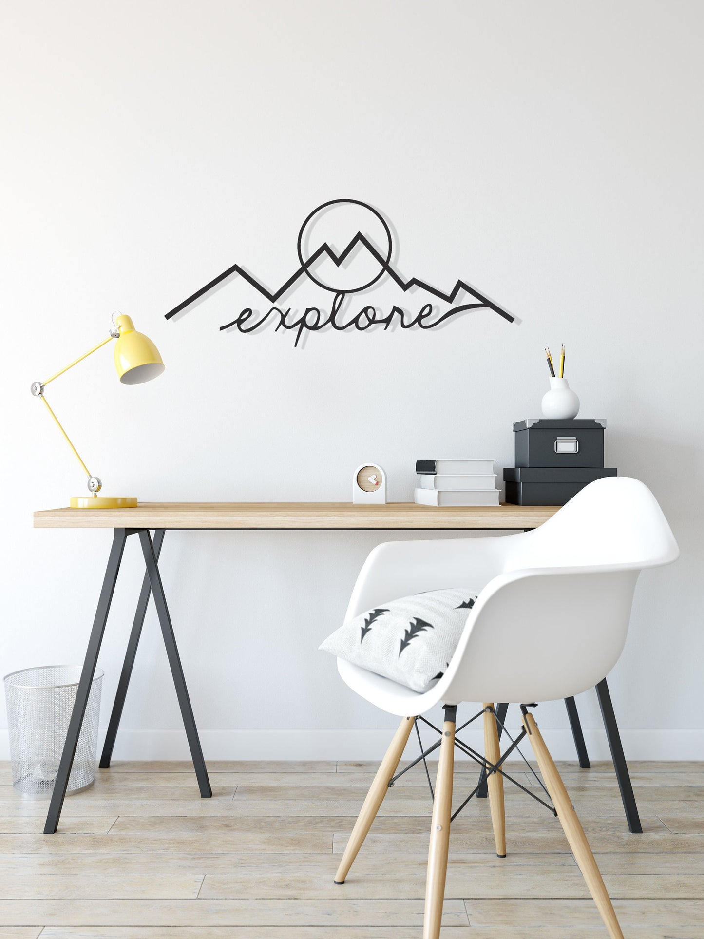 Mountain Metal Wall Art, Traveler Home Decor, Gift For Travelers,Living-room Wall Hangings, Birthday Gift