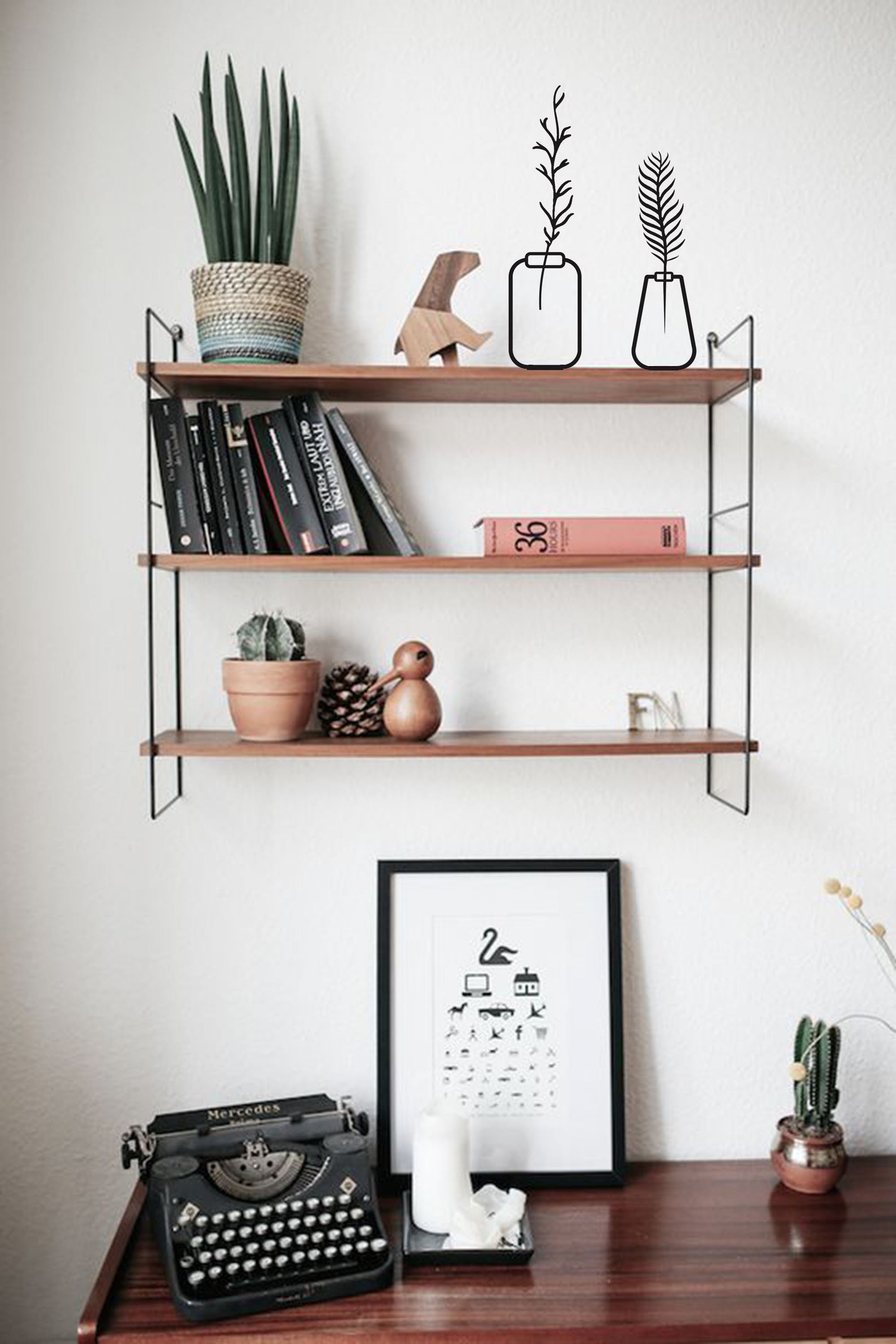 Modern vase, Modern Metal Vase, Minimal Shelf Decor, Metal Art Decor, Vase Decor, Gold Shelf Decor
