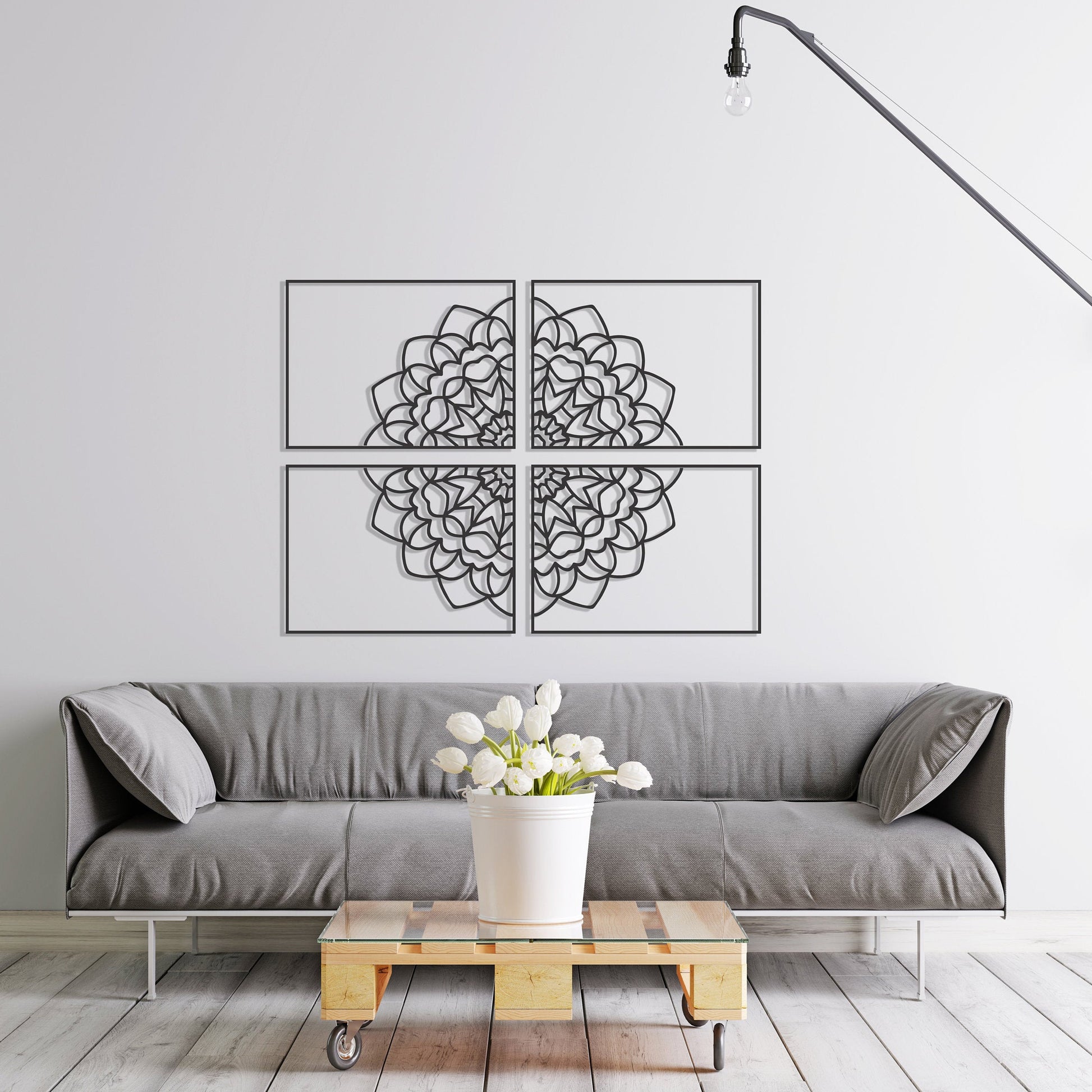 XL Mandala Metal Wall Decor - BlackIvyCrafts