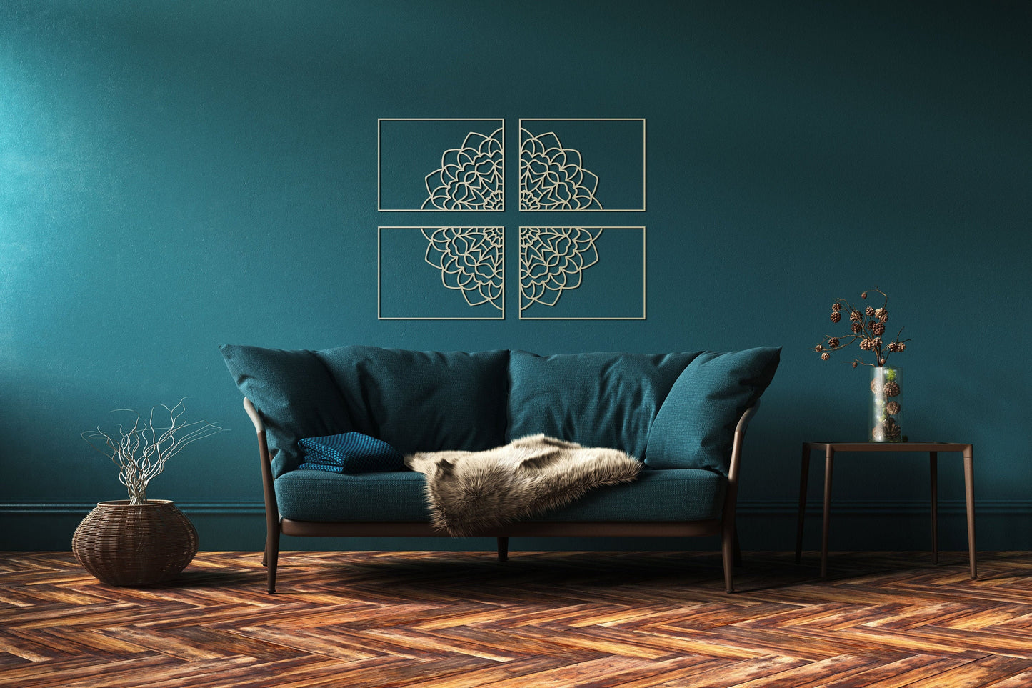 Gold Mandala Wall Decor - BlackIvyCraft