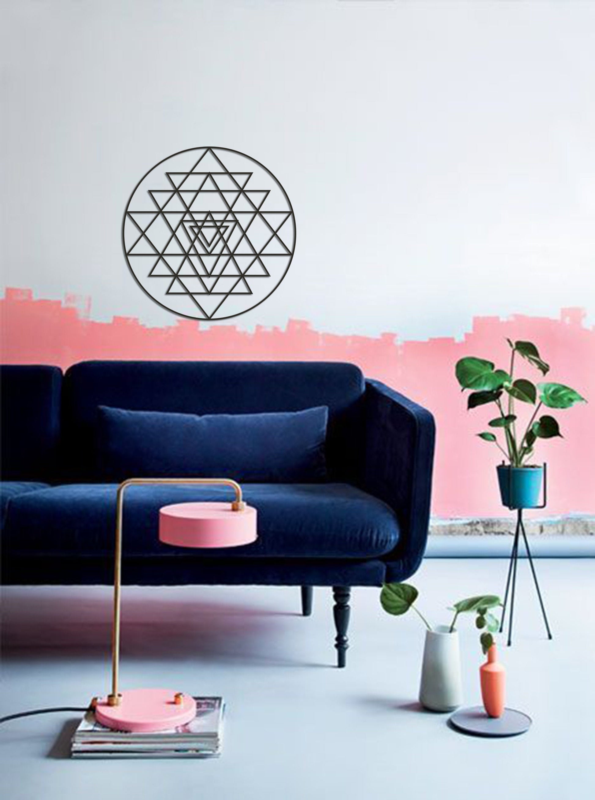 Sri Yantra Metal Wall Art - BlackIvyCrafts