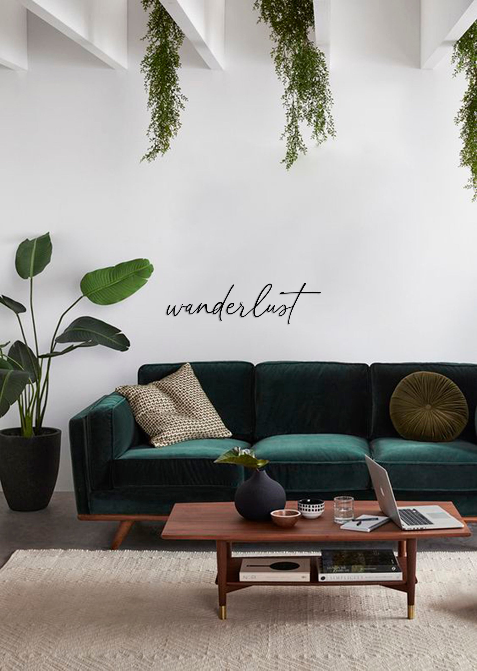 Wanderlust Metal Wall Sign - BlackIvyCrafts