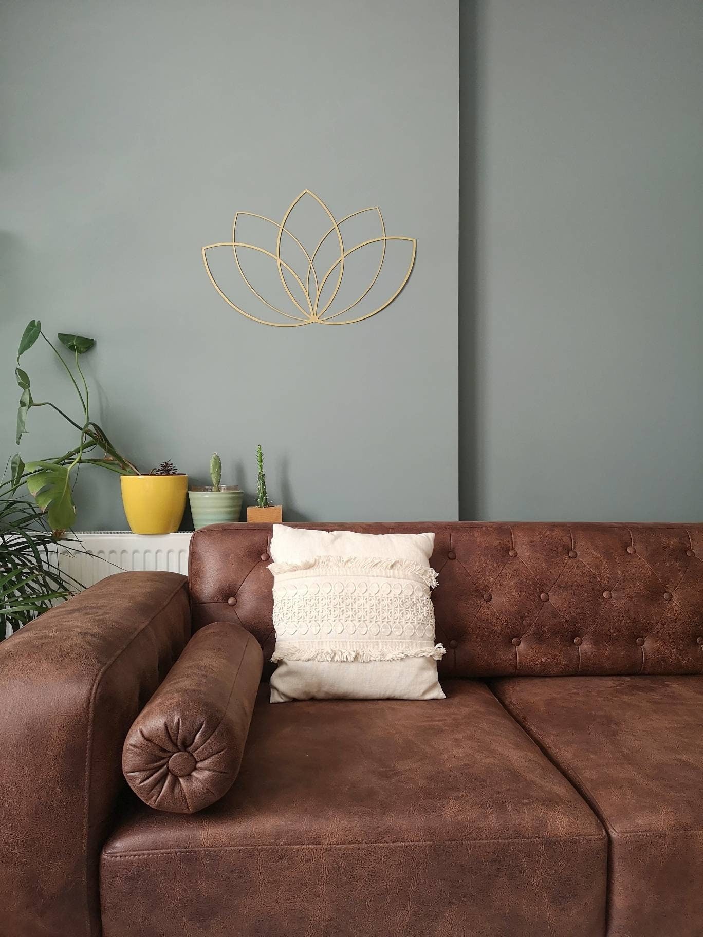 Lotus Gold Wall Art -W296 - BlackIvyCraft