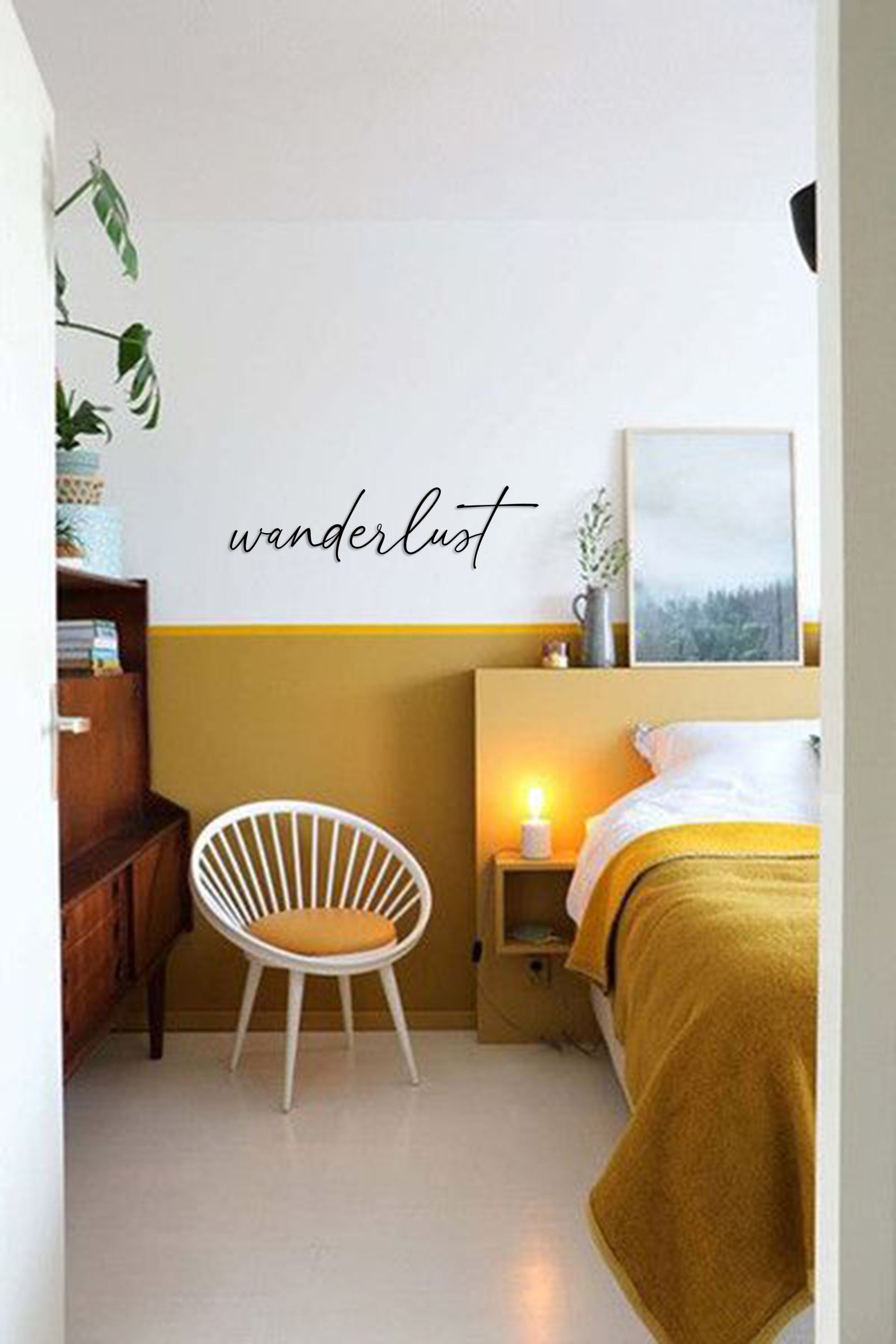 Wanderlust Metal Wall Sign - BlackIvyCrafts
