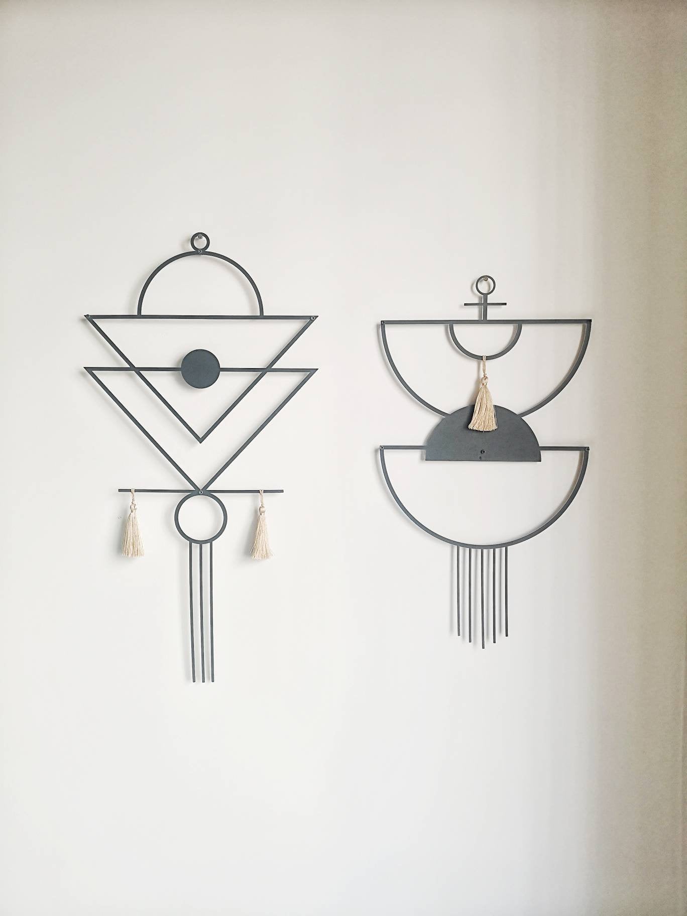 Modern Macrame Wall Decor Set - BlackIvyCrafts