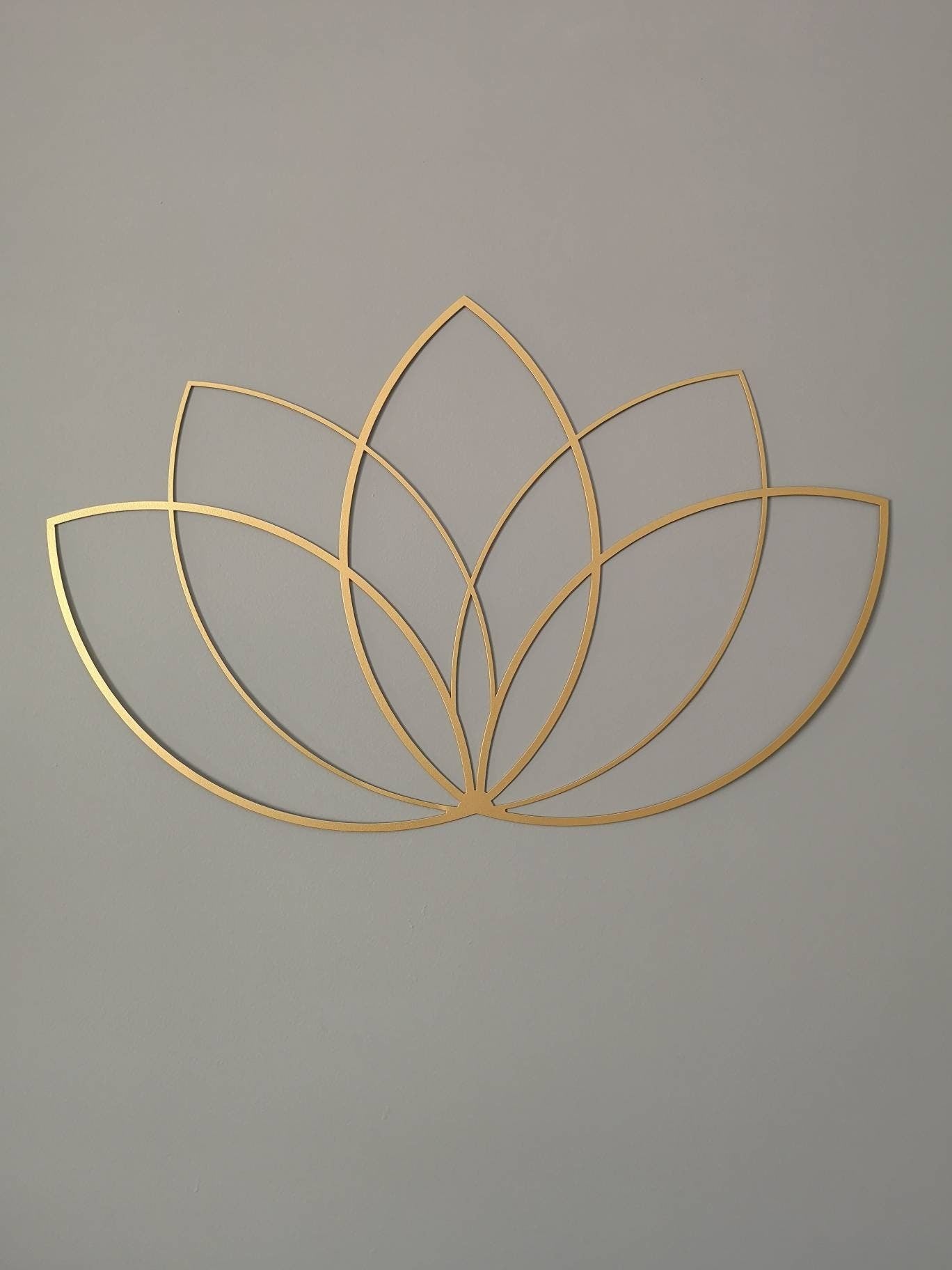 Lotus Gold Wall Art -W296 - BlackIvyCraft