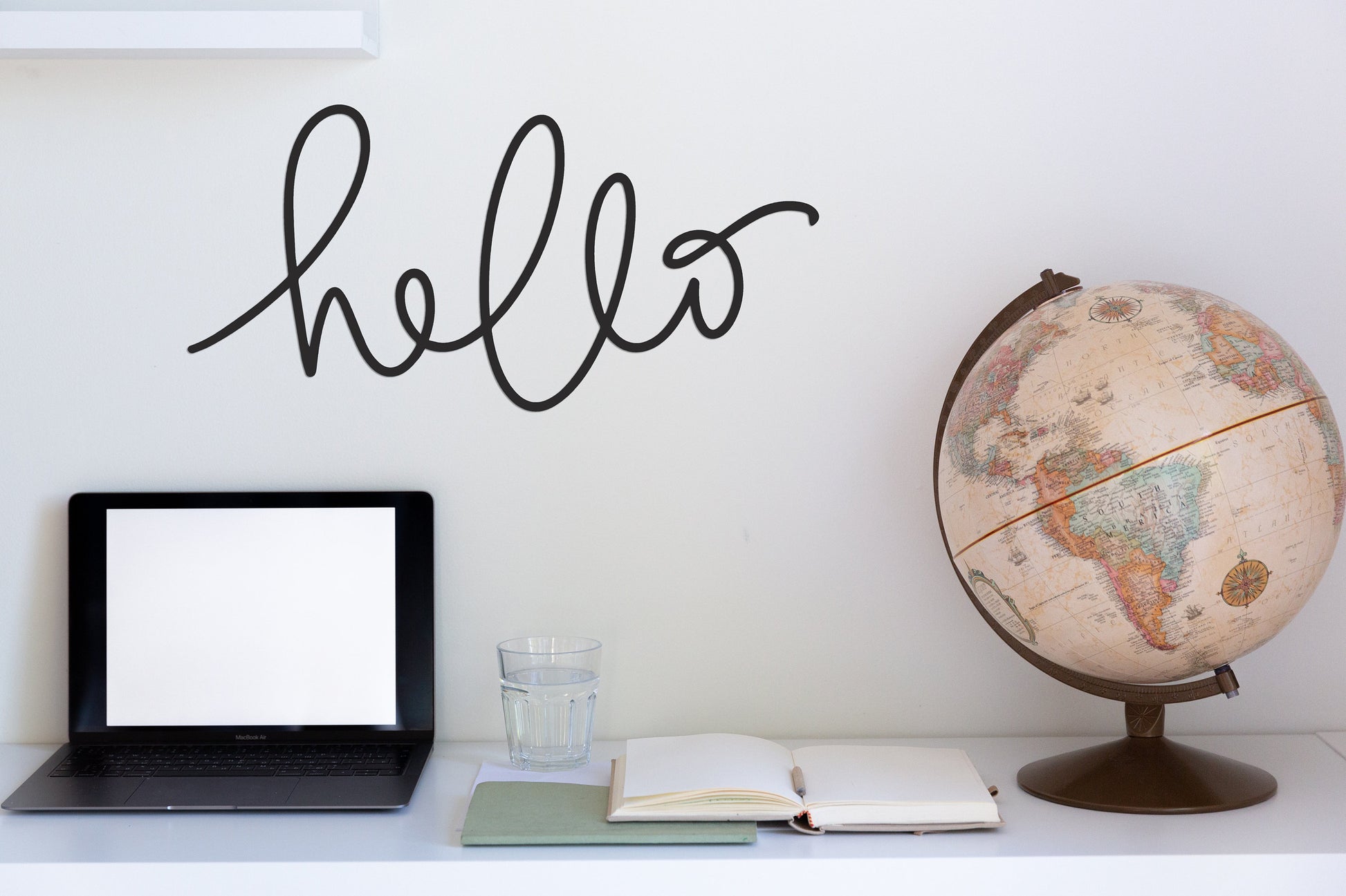 Hello Metal Wall Art - BlackIvyCrafts