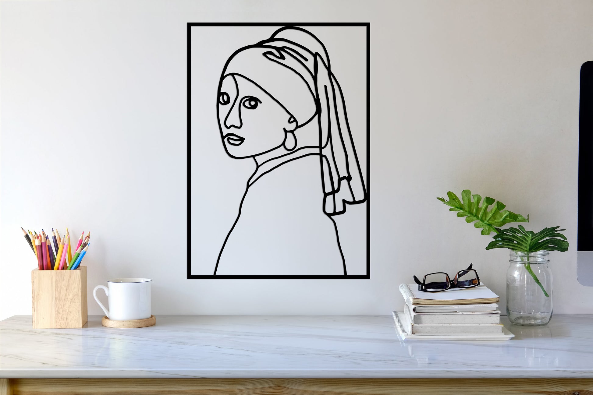 Girl With a Pearl Earring Wall Art - BlackIvyCrafts
