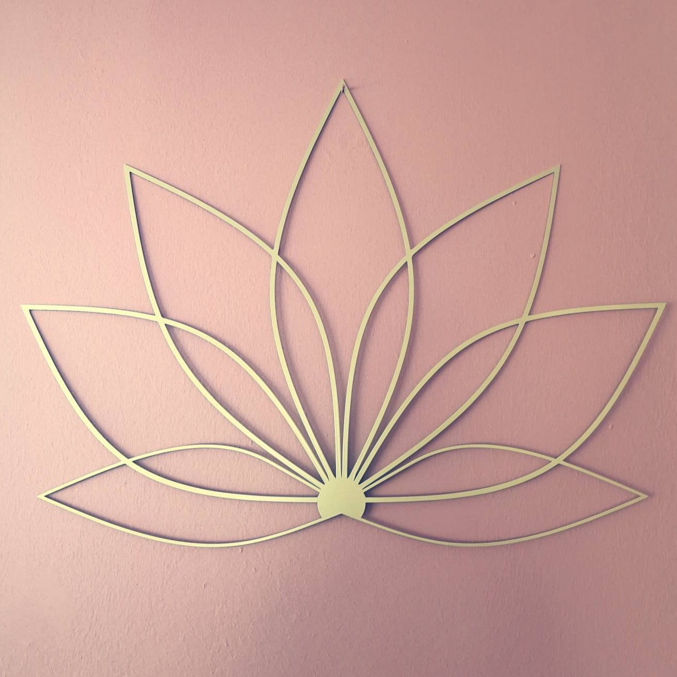 Gold Lotus Minimal Wall Decor - BlackIvyCraft