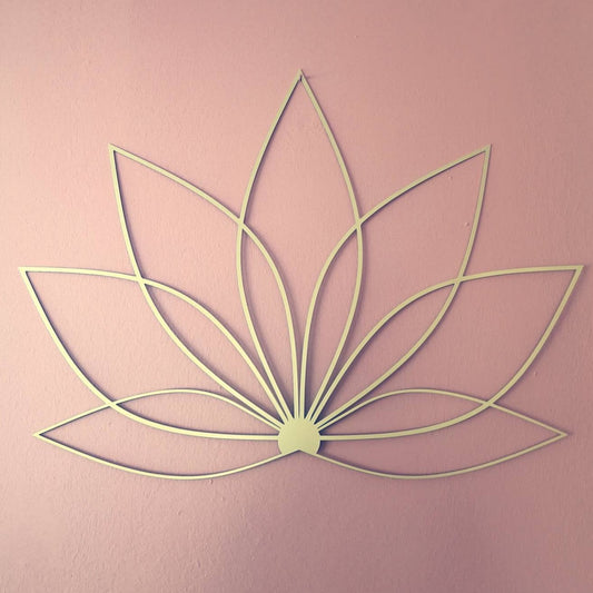 Gold Lotus Minimal Wall Decor - BlackIvyCraft