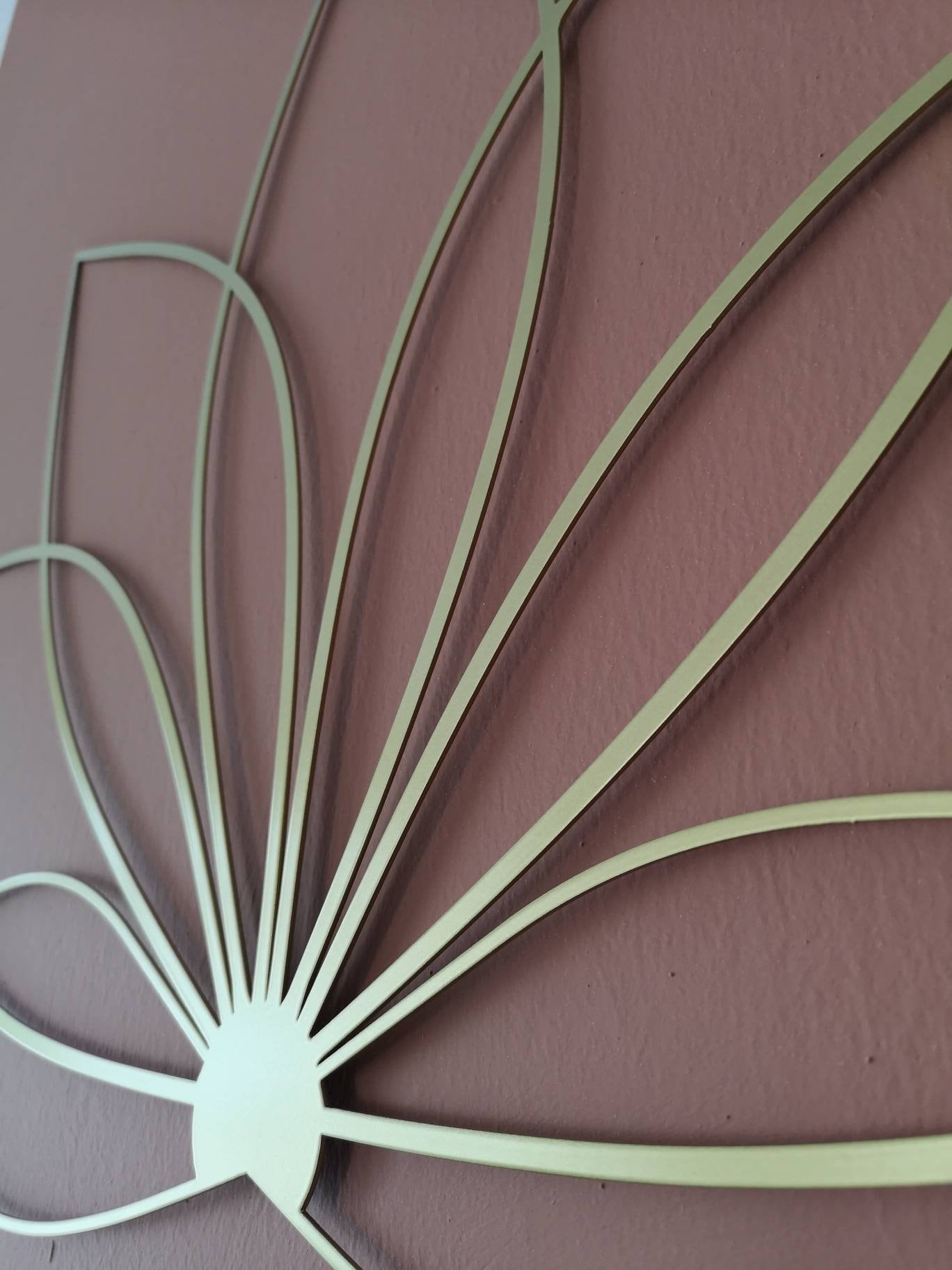 Gold Lotus Minimal Wall Decor - BlackIvyCraft