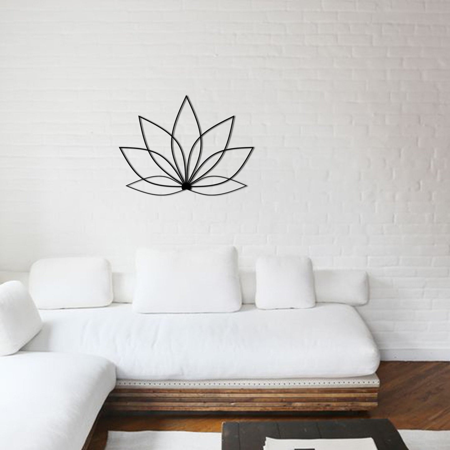 Gold Lotus Minimal Wall Decor - BlackIvyCraft