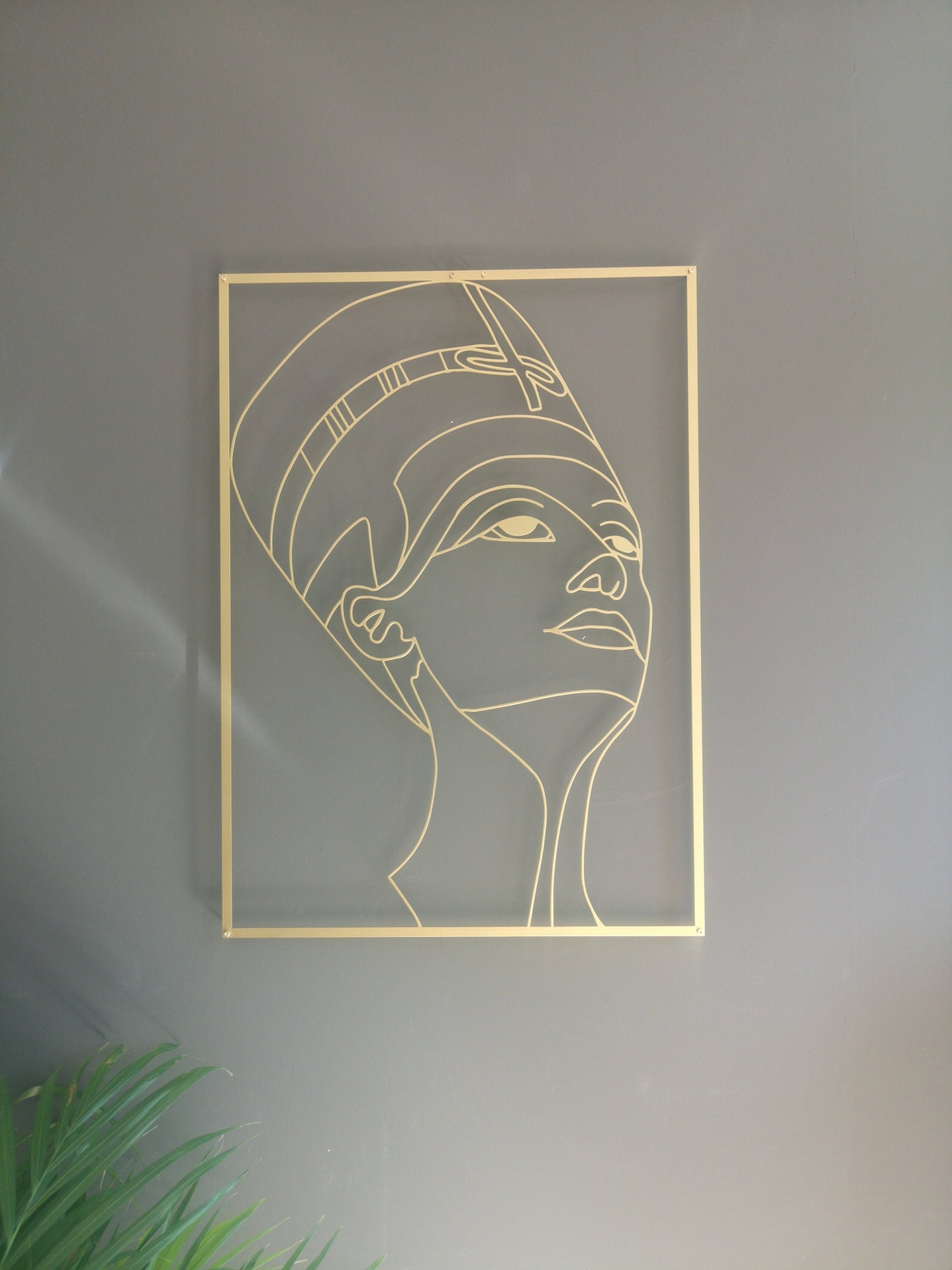 Nefertiti Metal Wall Art W297 - BlackIvyCraft