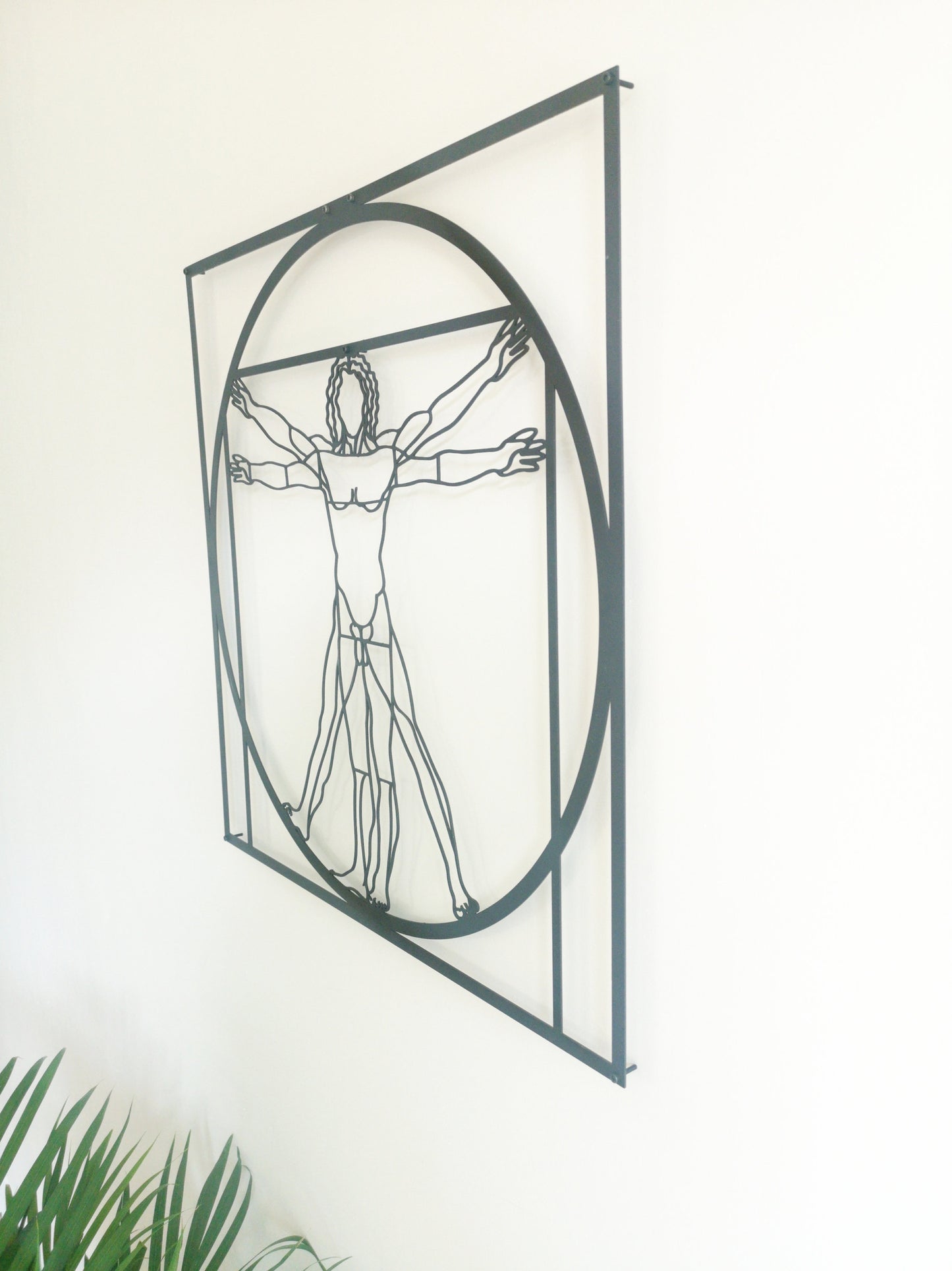 Vitruvian Man Metal Wall Art - BlackIvyCrafts