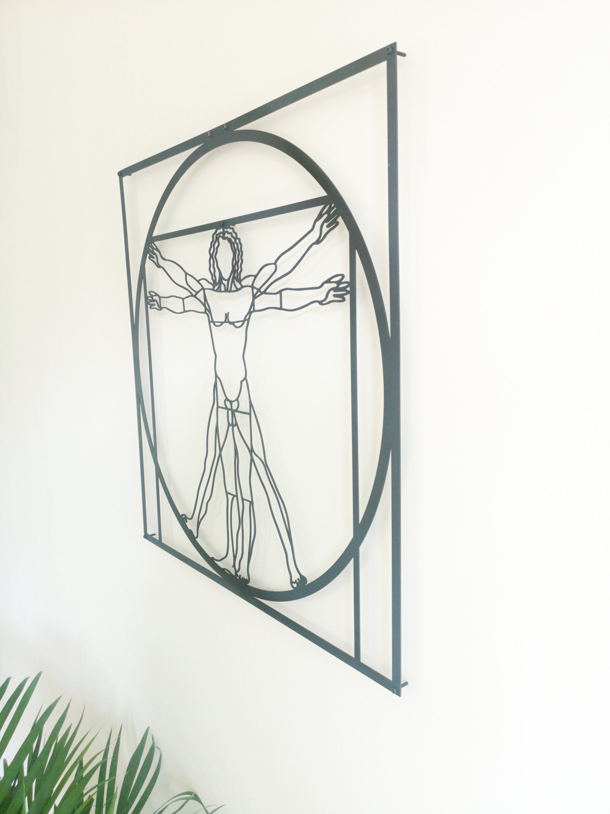 Vitruvian Man Metal Wall Art - BlackIvyCrafts