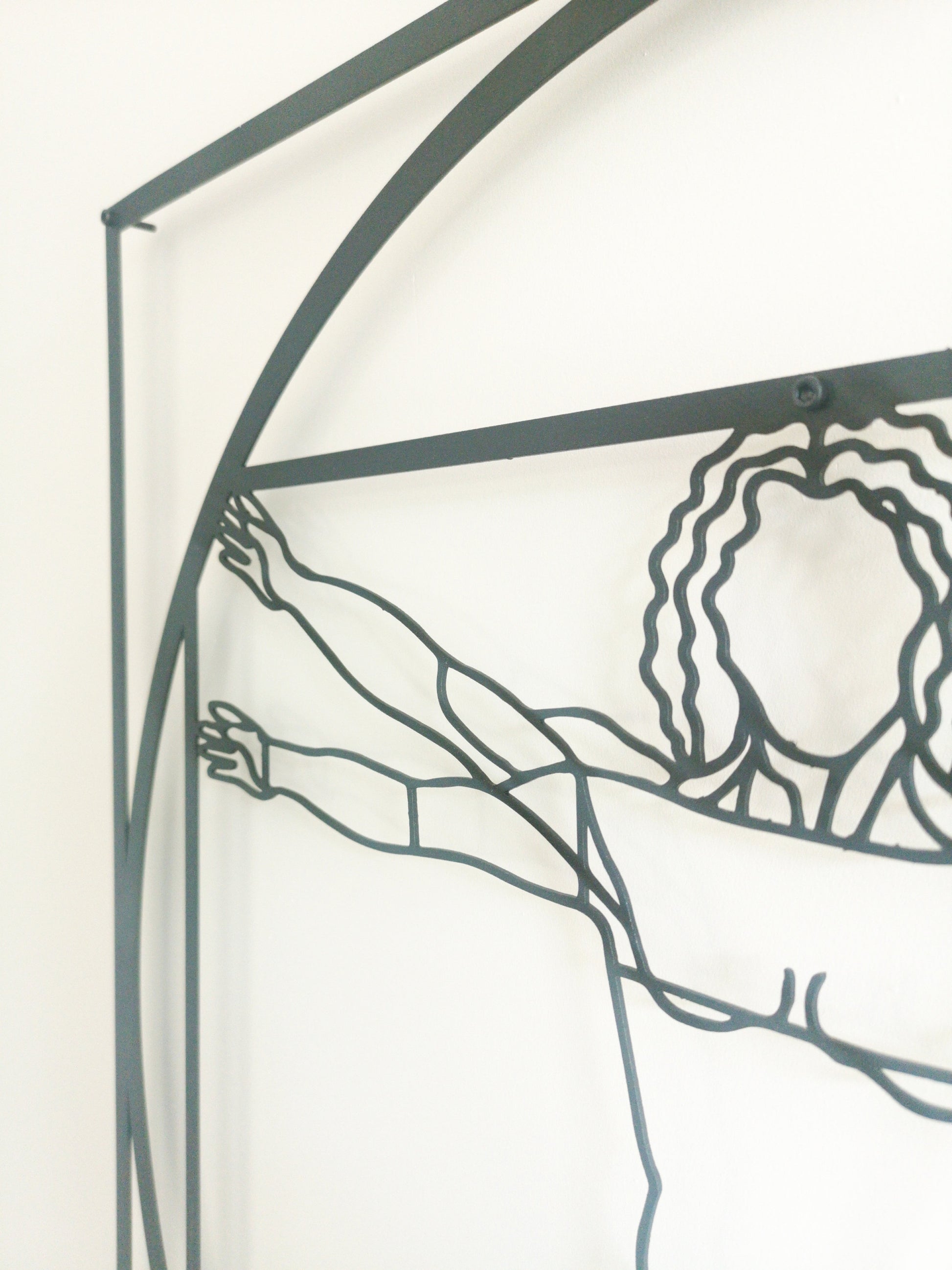 Vitruvian Man Metal Wall Art - BlackIvyCrafts